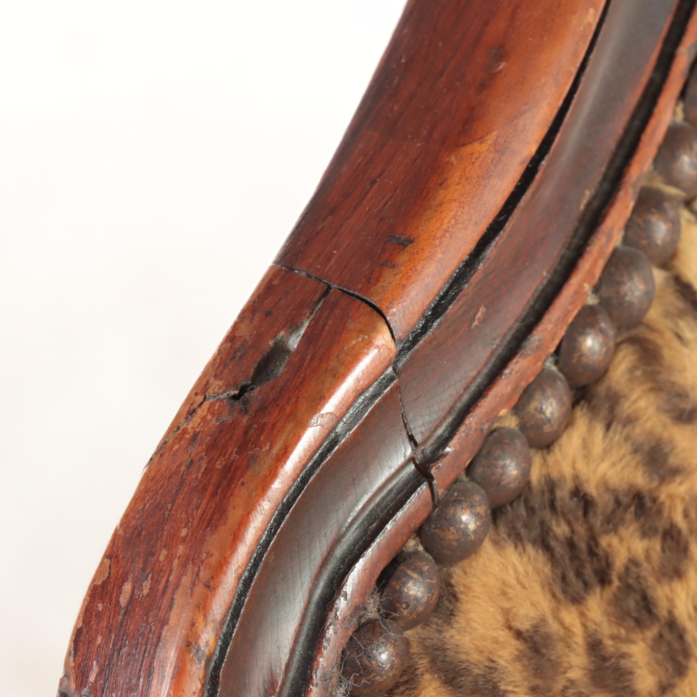 Rococo Revival Custom-Upholstered Carved Wooden Fauteuil Armchair