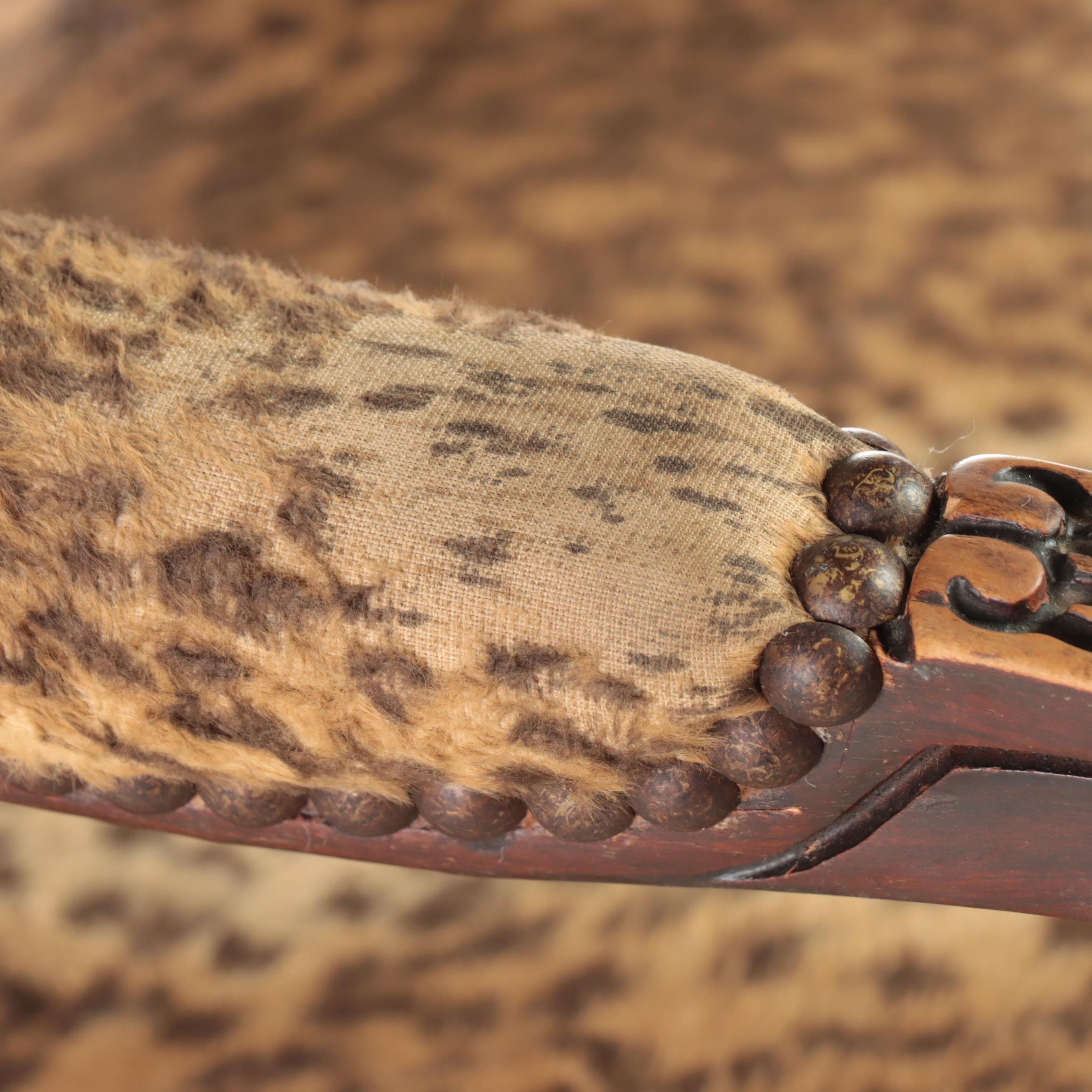 Rococo Revival Custom-Upholstered Carved Wooden Fauteuil Armchair