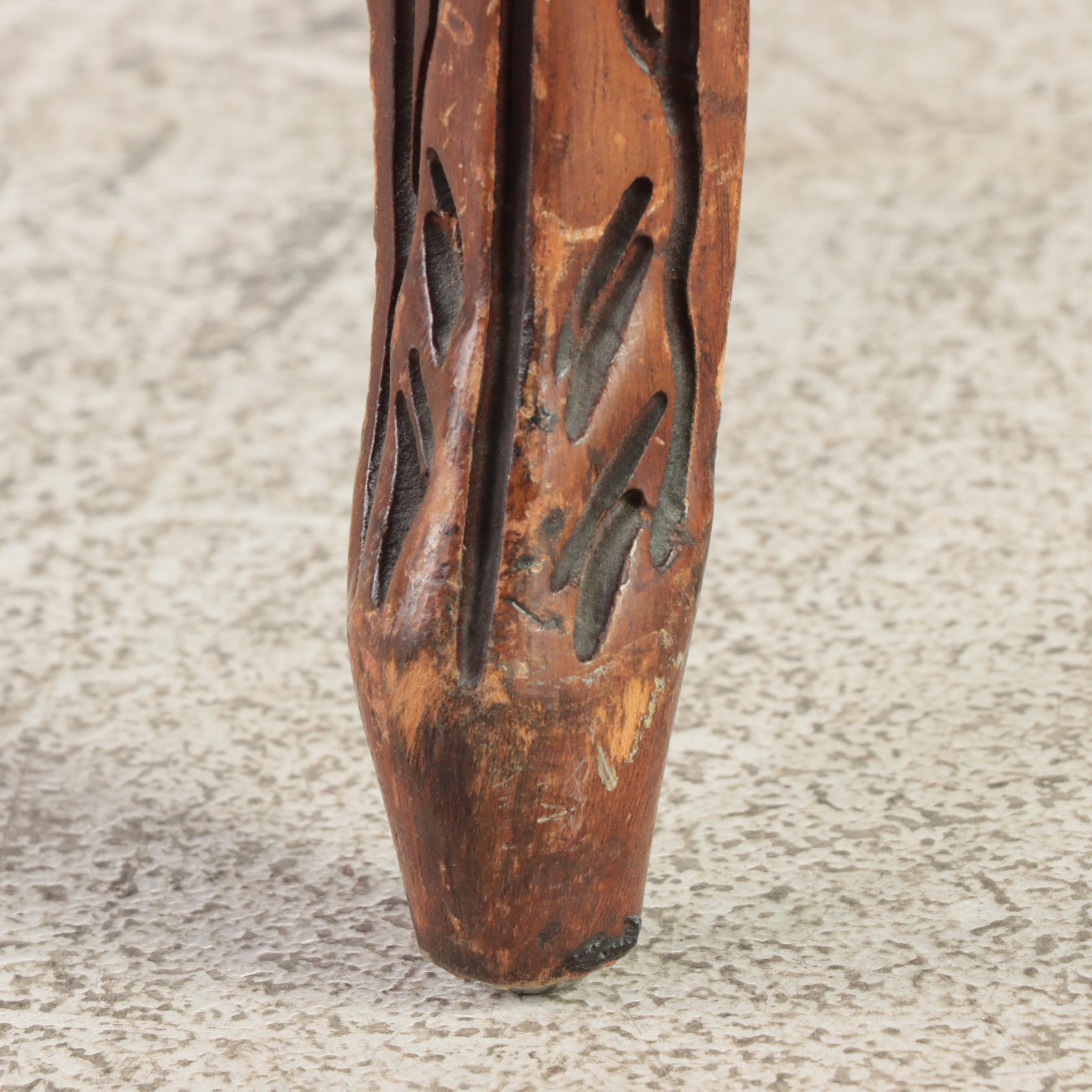 Rococo Revival Custom-Upholstered Carved Wooden Fauteuil Armchair