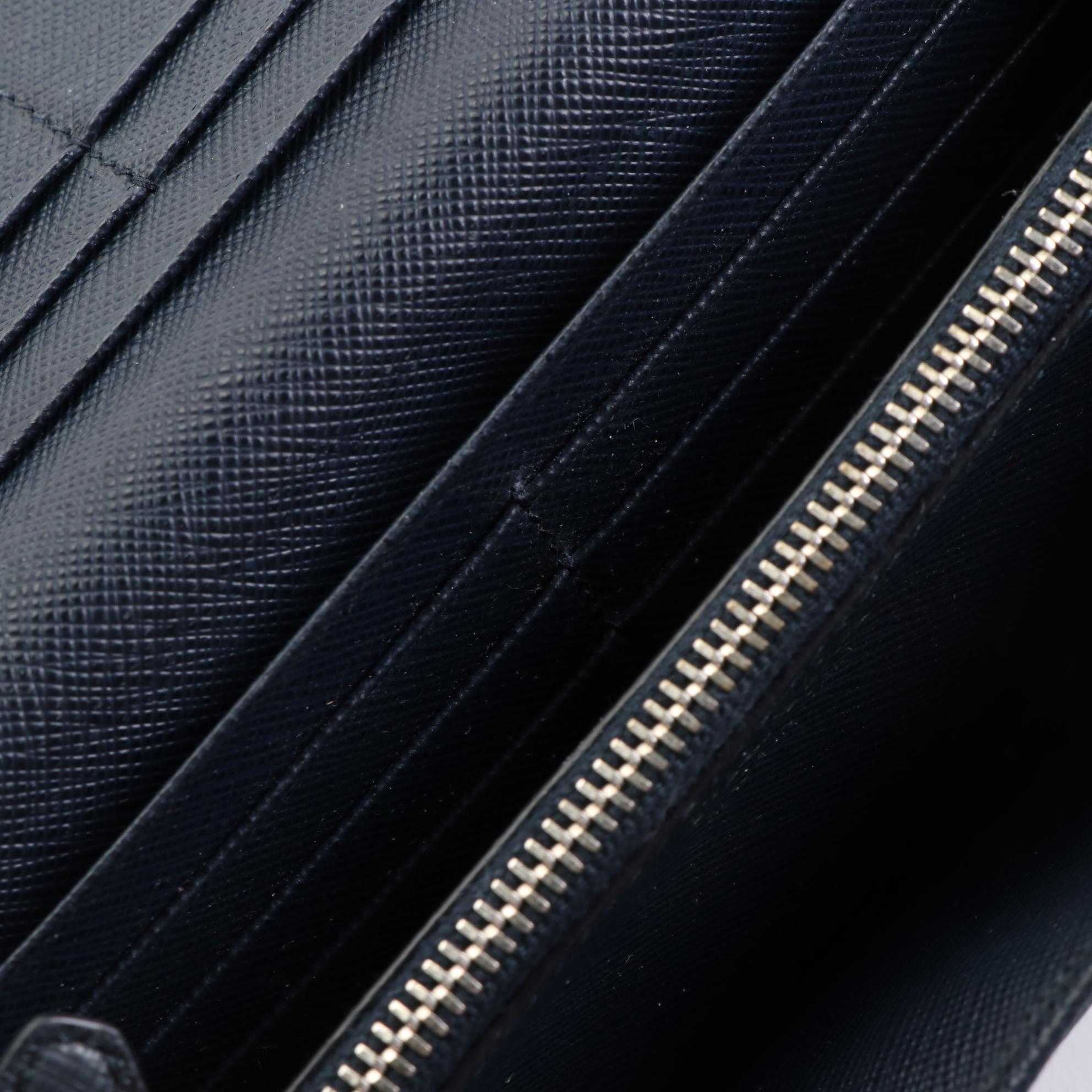 Prada Triangle Logo Flap Wallet in Saffiano Leather