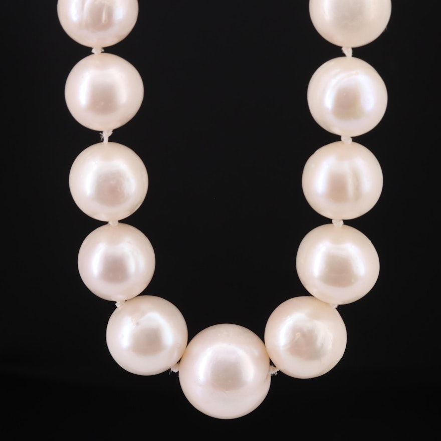 Pearl Necklace with 14K Clasp