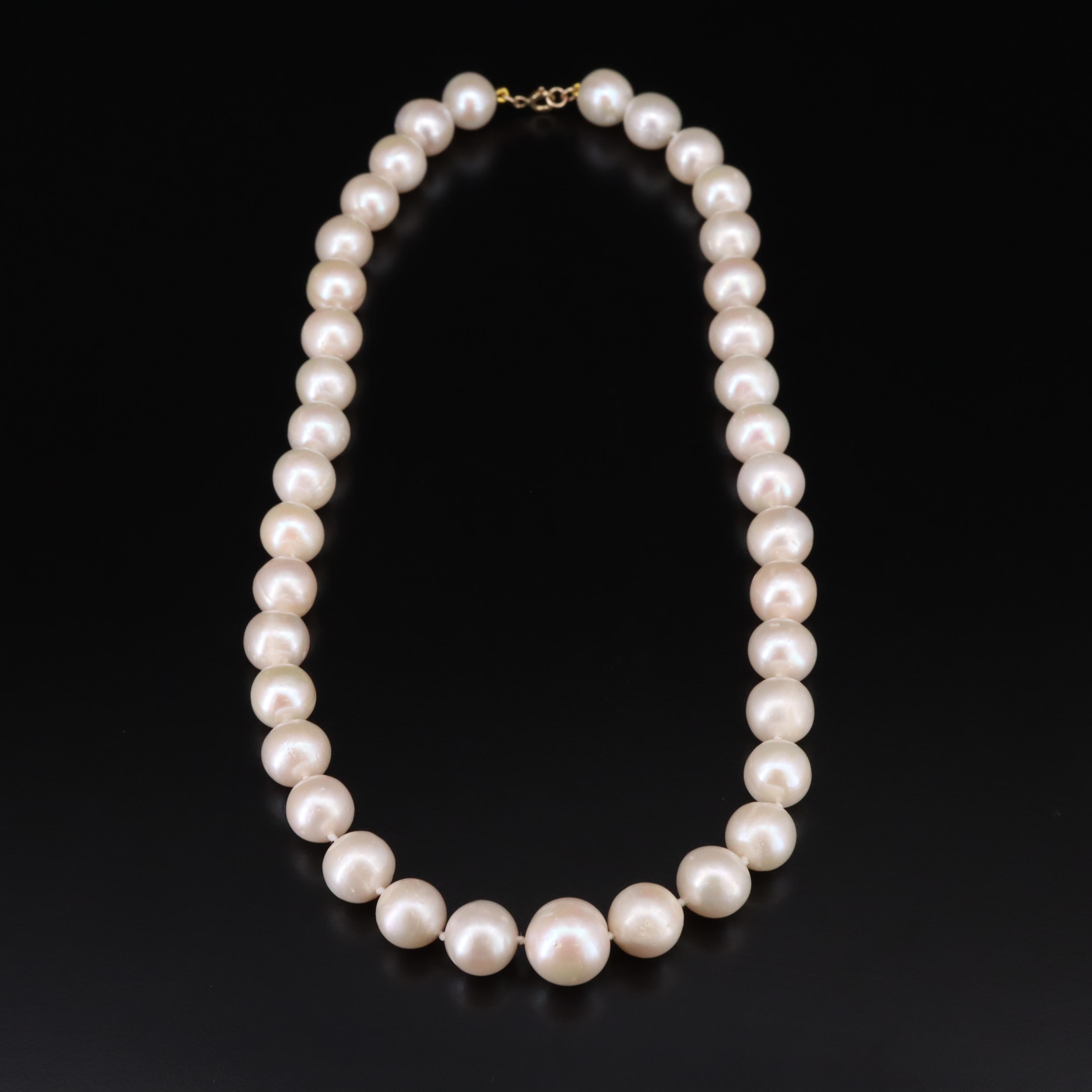 Pearl Necklace with 14K Clasp
