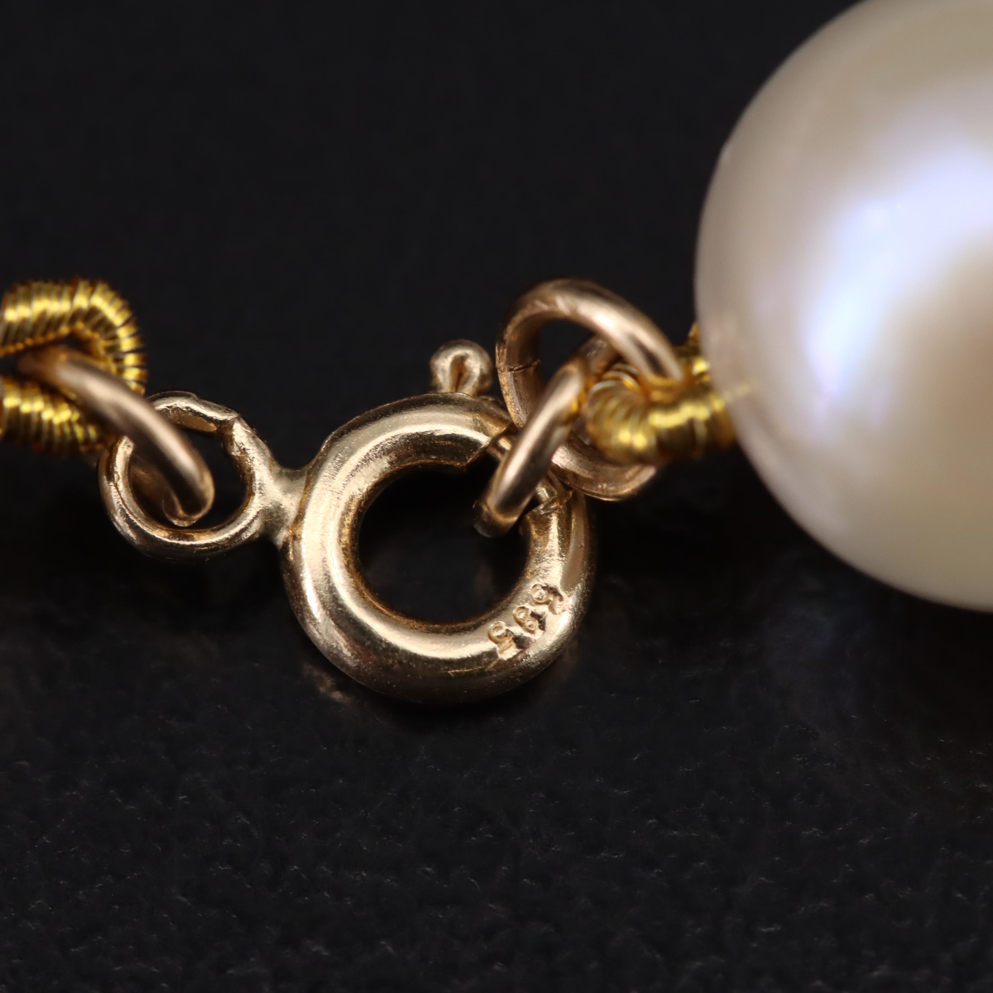 Pearl Necklace with 14K Clasp