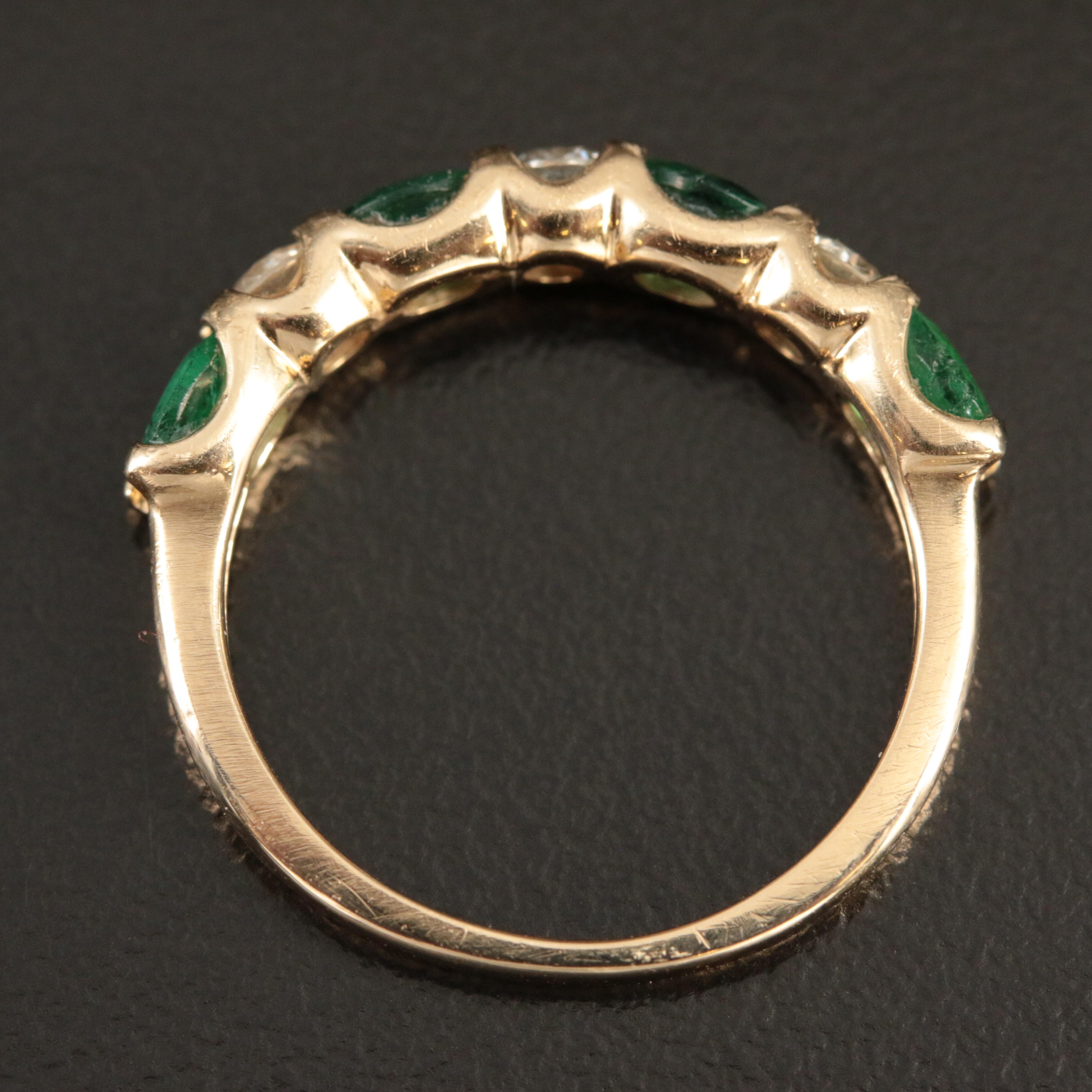 EFFY 14K Emerald and Diamond Band