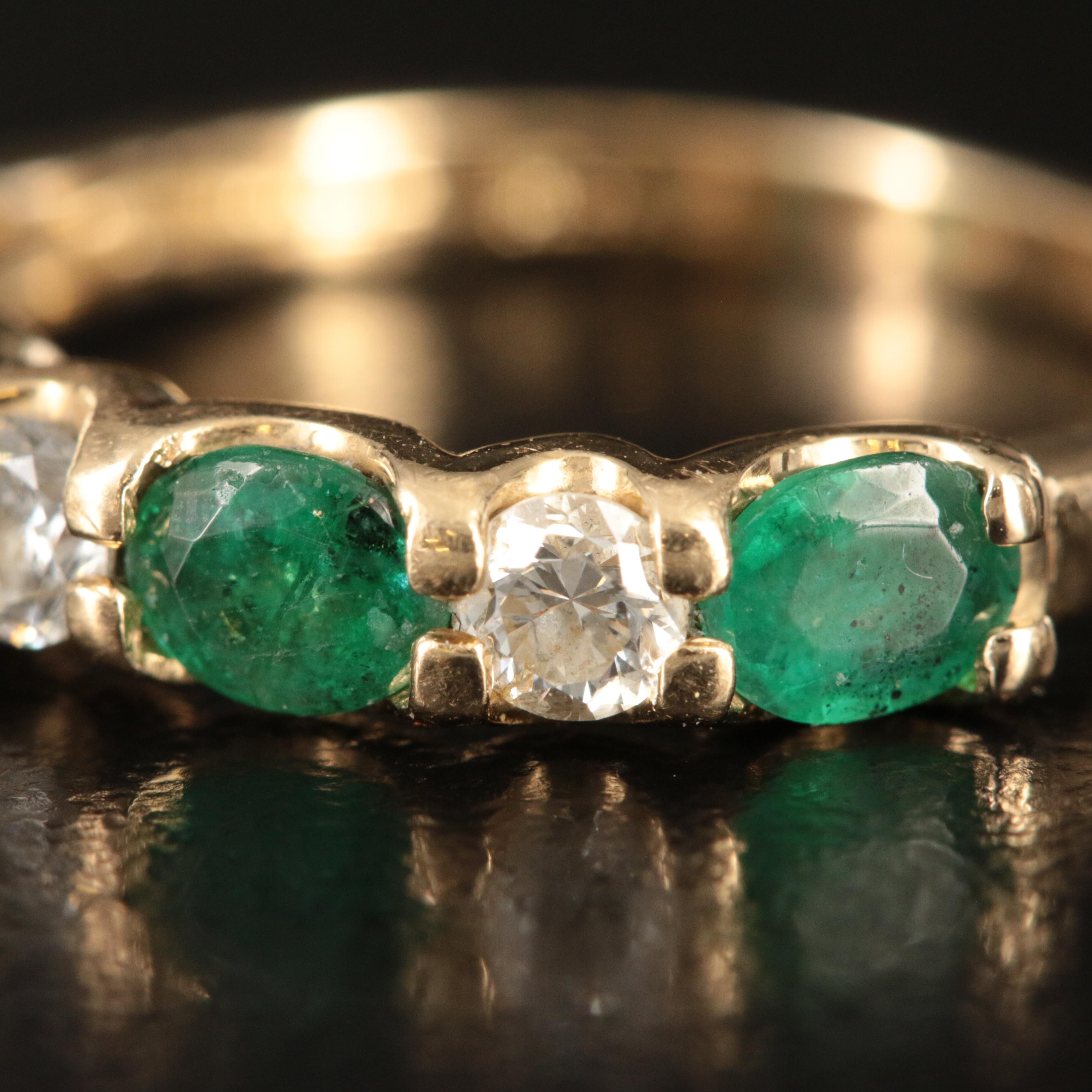 EFFY 14K Emerald and Diamond Band