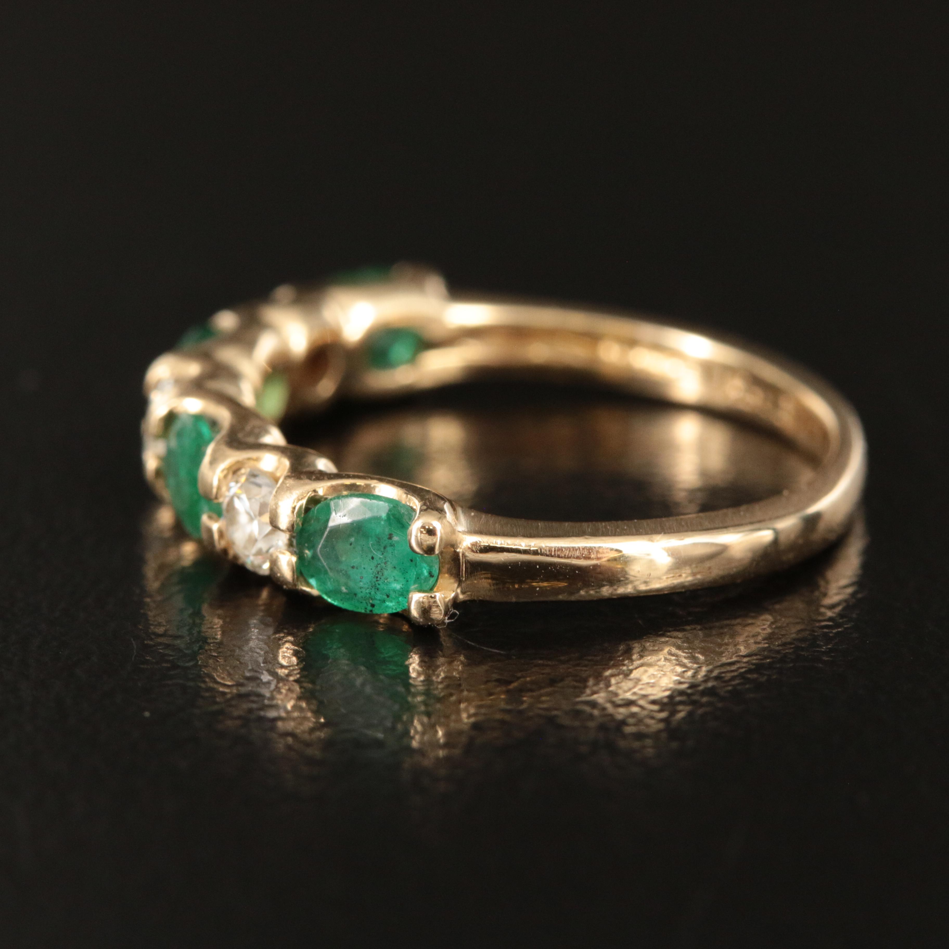 EFFY 14K Emerald and Diamond Band