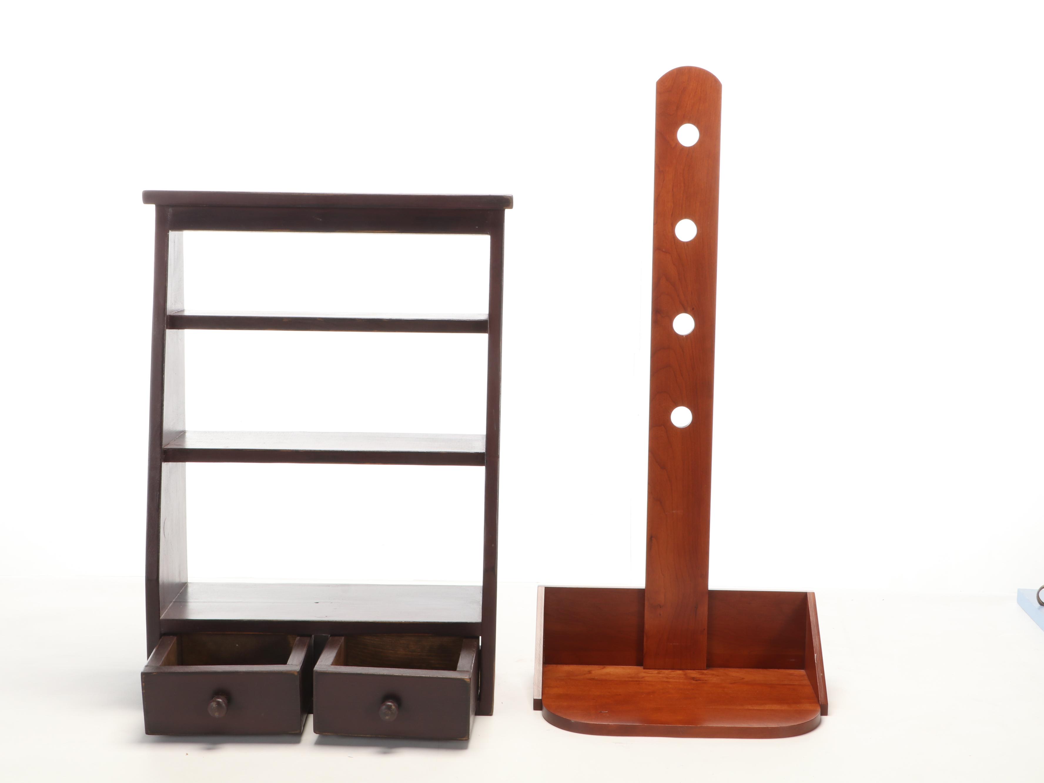 Shaker Cherry Hanging Wall Sconce with Other Wooden Wall Shelf and Décor