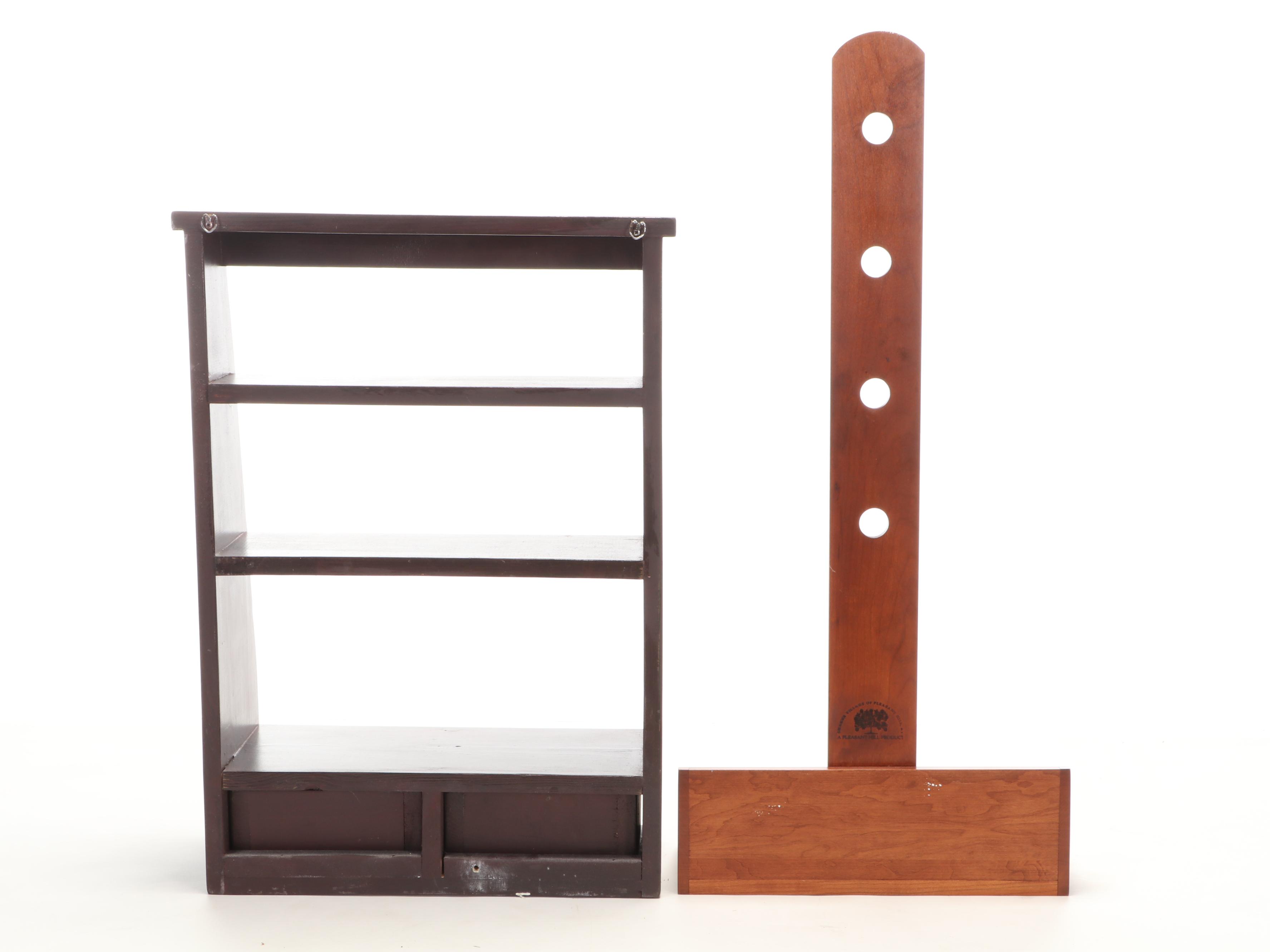 Shaker Cherry Hanging Wall Sconce with Other Wooden Wall Shelf and Décor