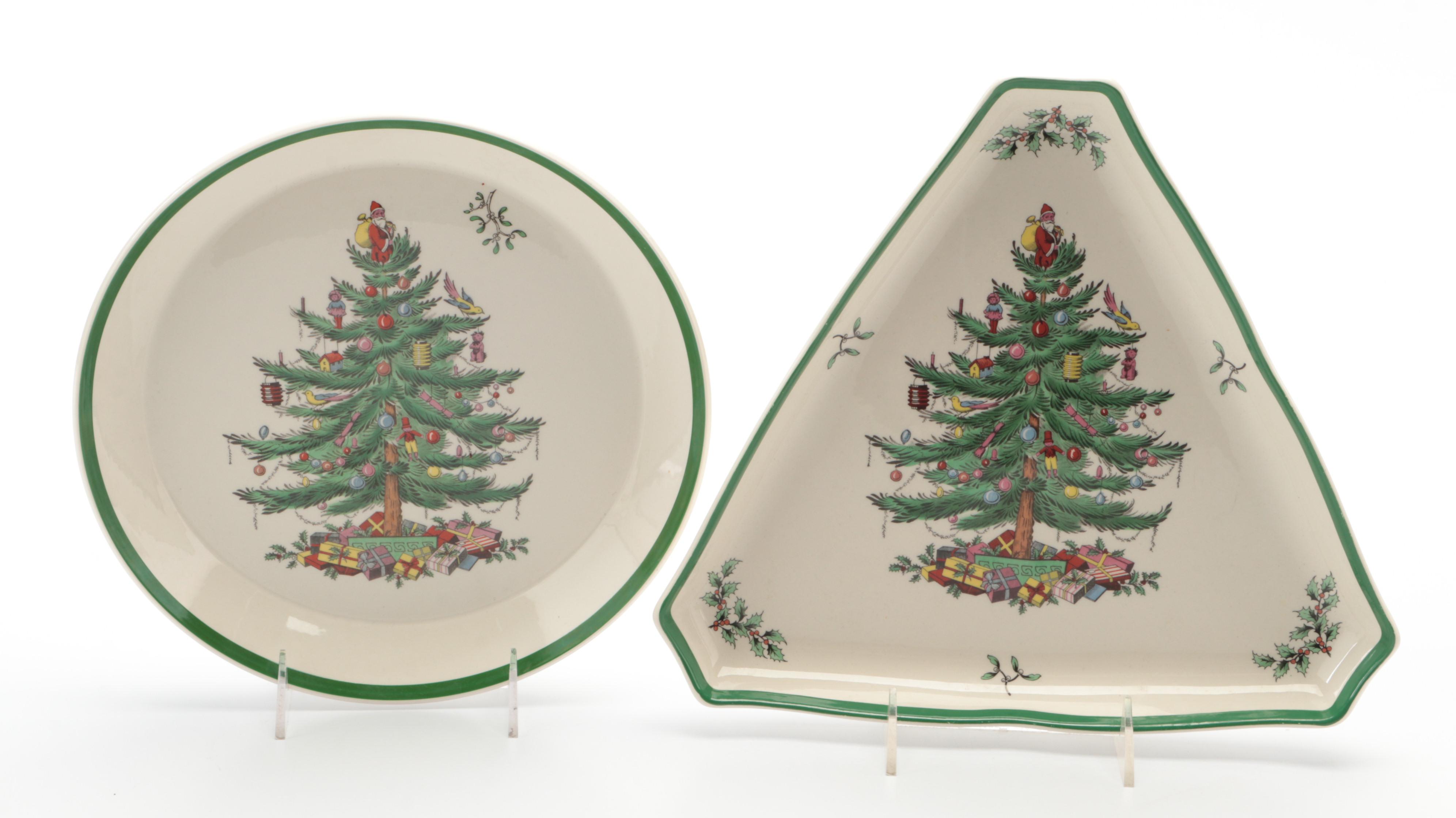 Spode "Christmas Tree" Serveware and Table Accessories