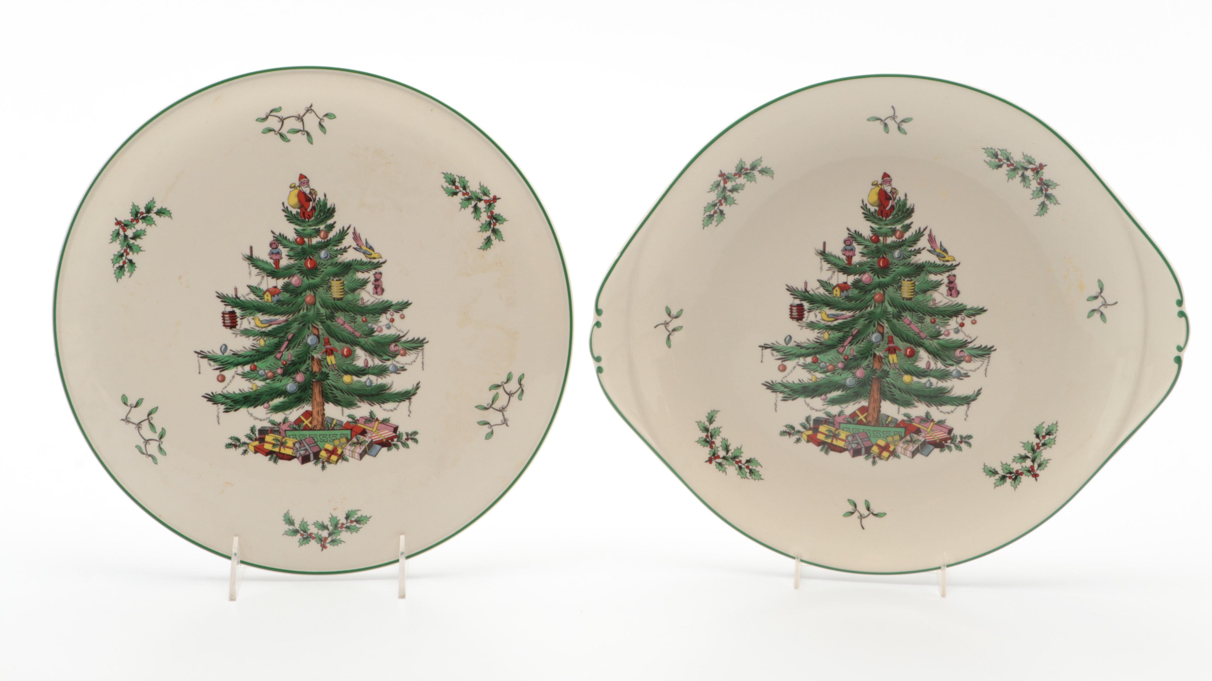 Spode "Christmas Tree" Serveware and Table Accessories