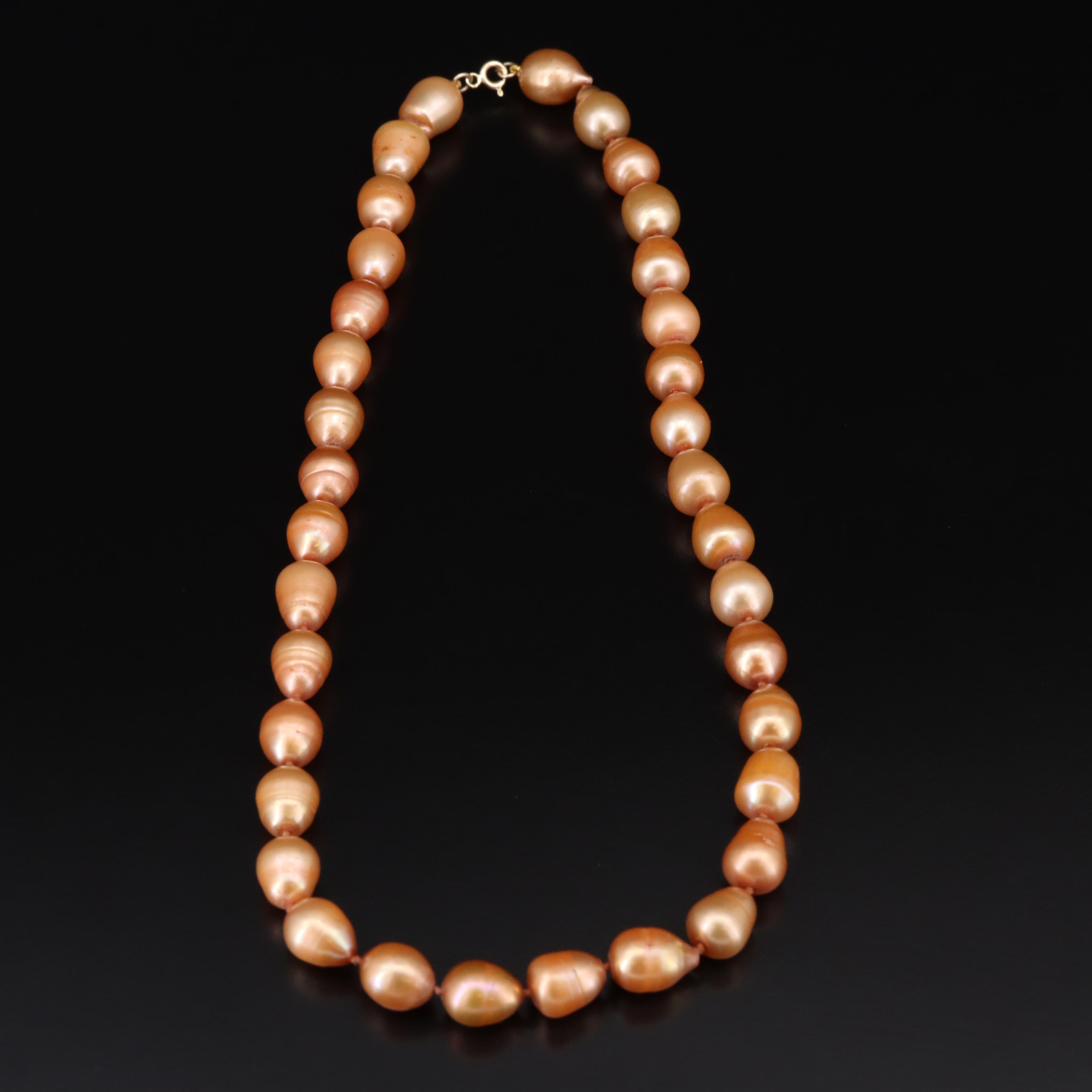 Pearl Necklace with 14K Clasp