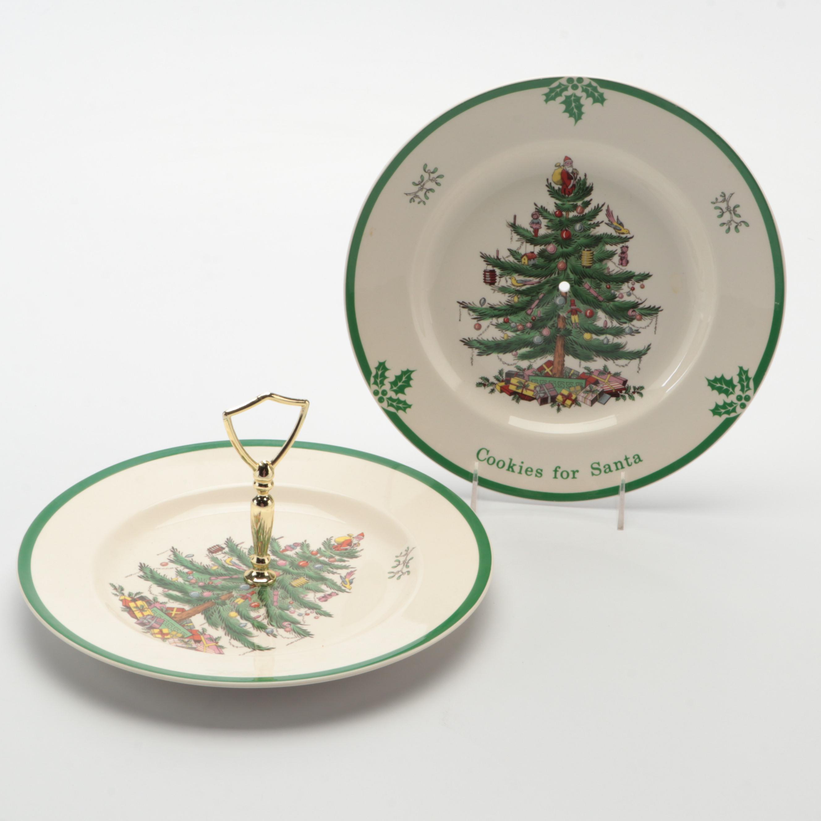 Spode "Christmas Tree" Serveware and Table Accessories