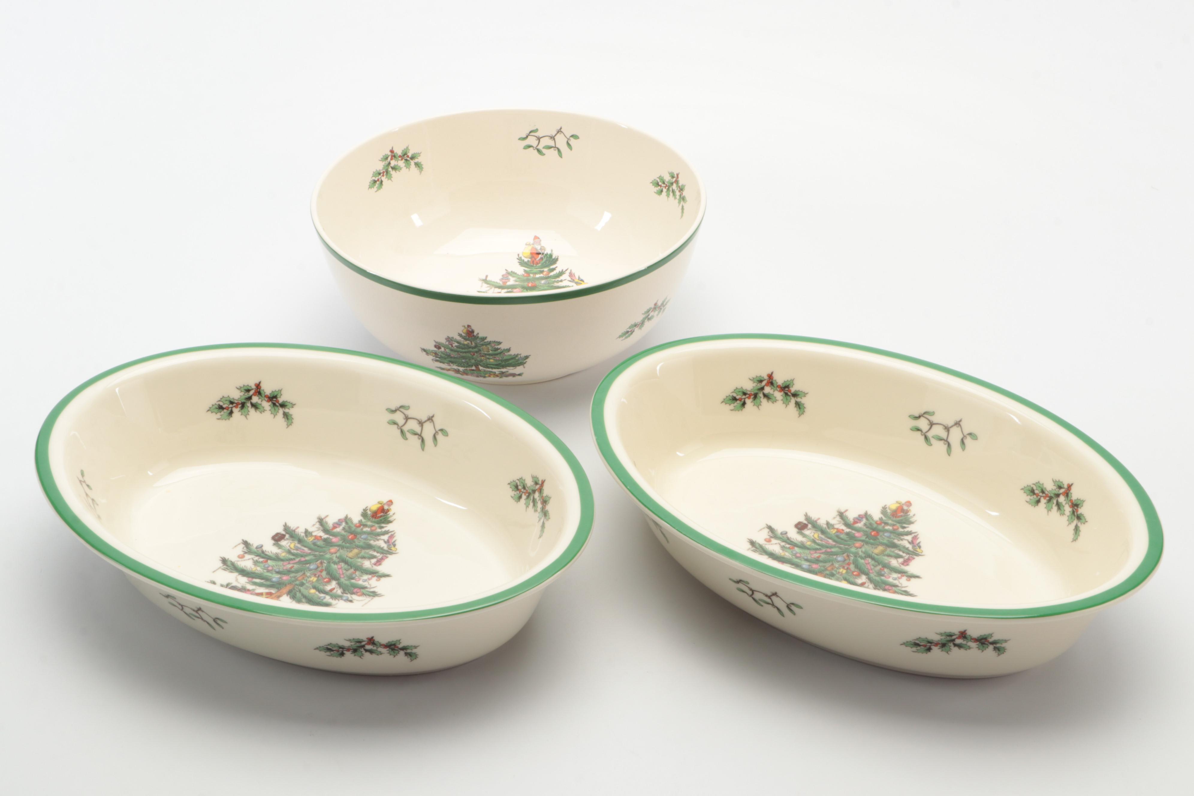 Spode "Christmas Tree" Serveware and Table Accessories