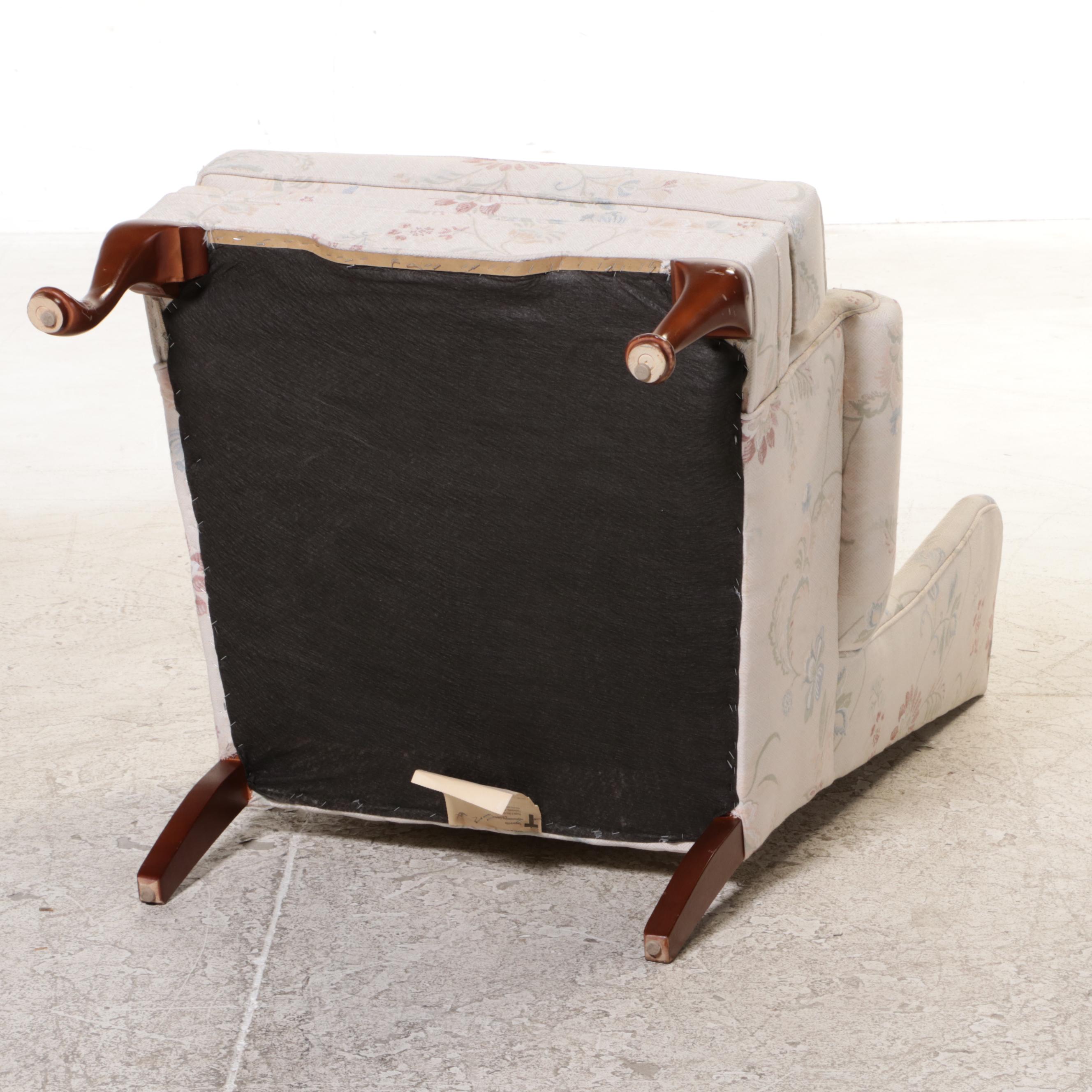 Pair of Taylorsville Custom-Upholstered Queen Anne Style Wingback Armchairs