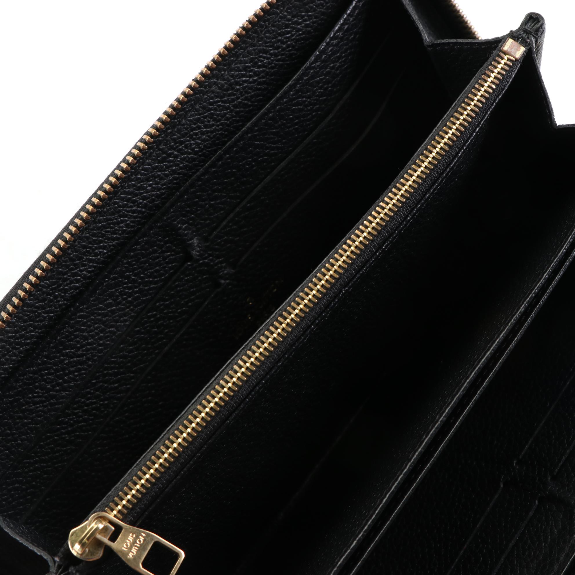 Louis Vuitton Zippy Wallet in Monogram Empreinte Black Leather