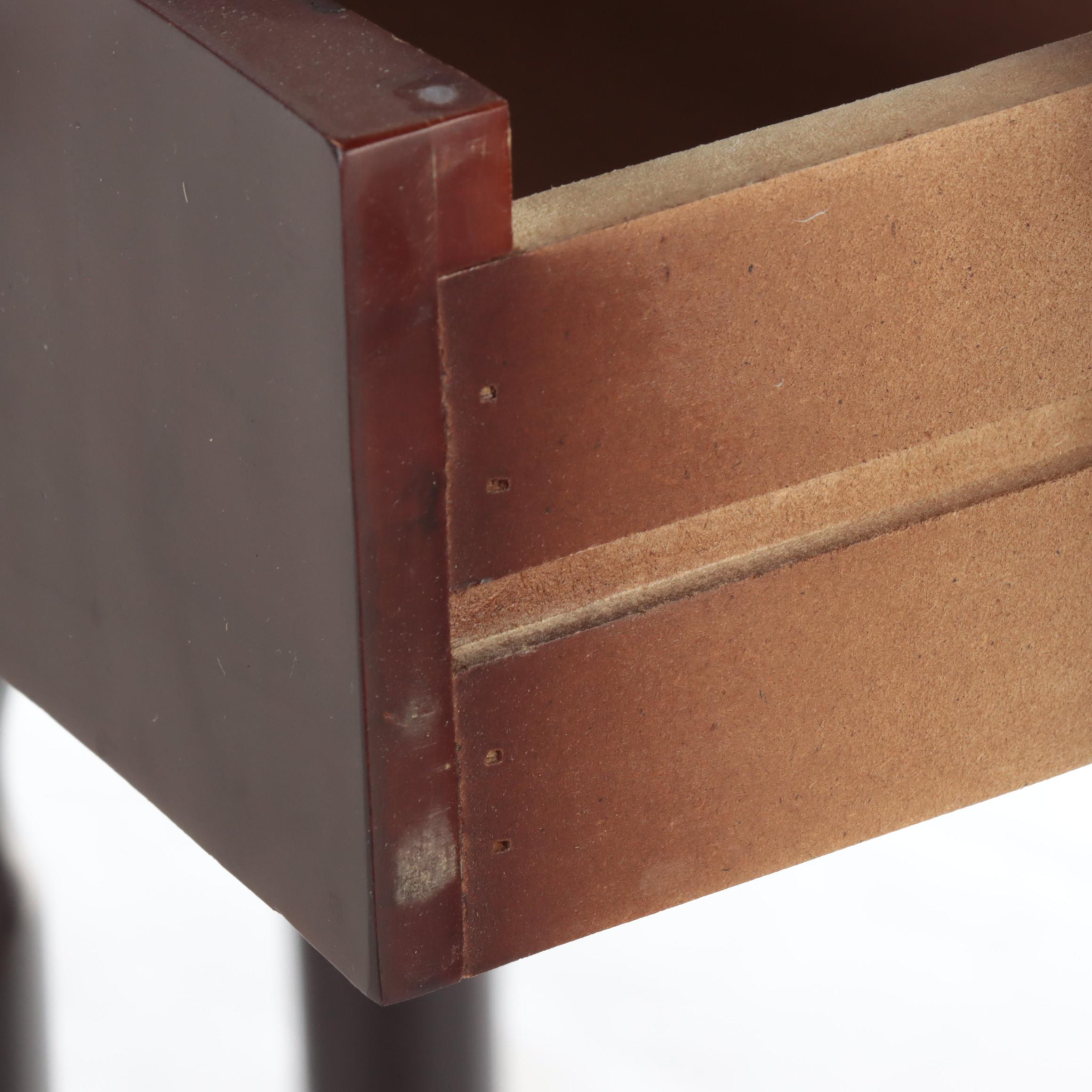 Mahogany Finish Wooden Side Table