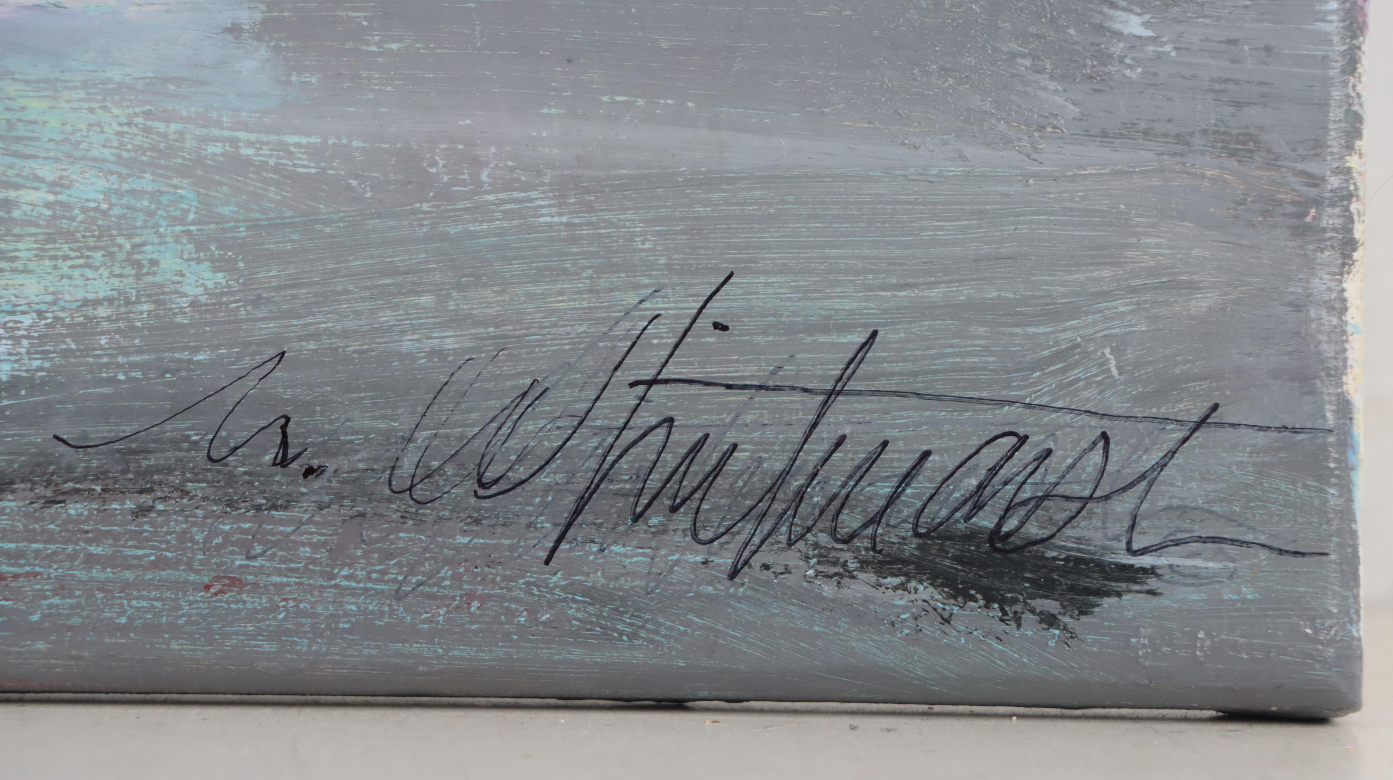 Mark Whitmarsh Acrylic Painting "Night Bloom," 2022