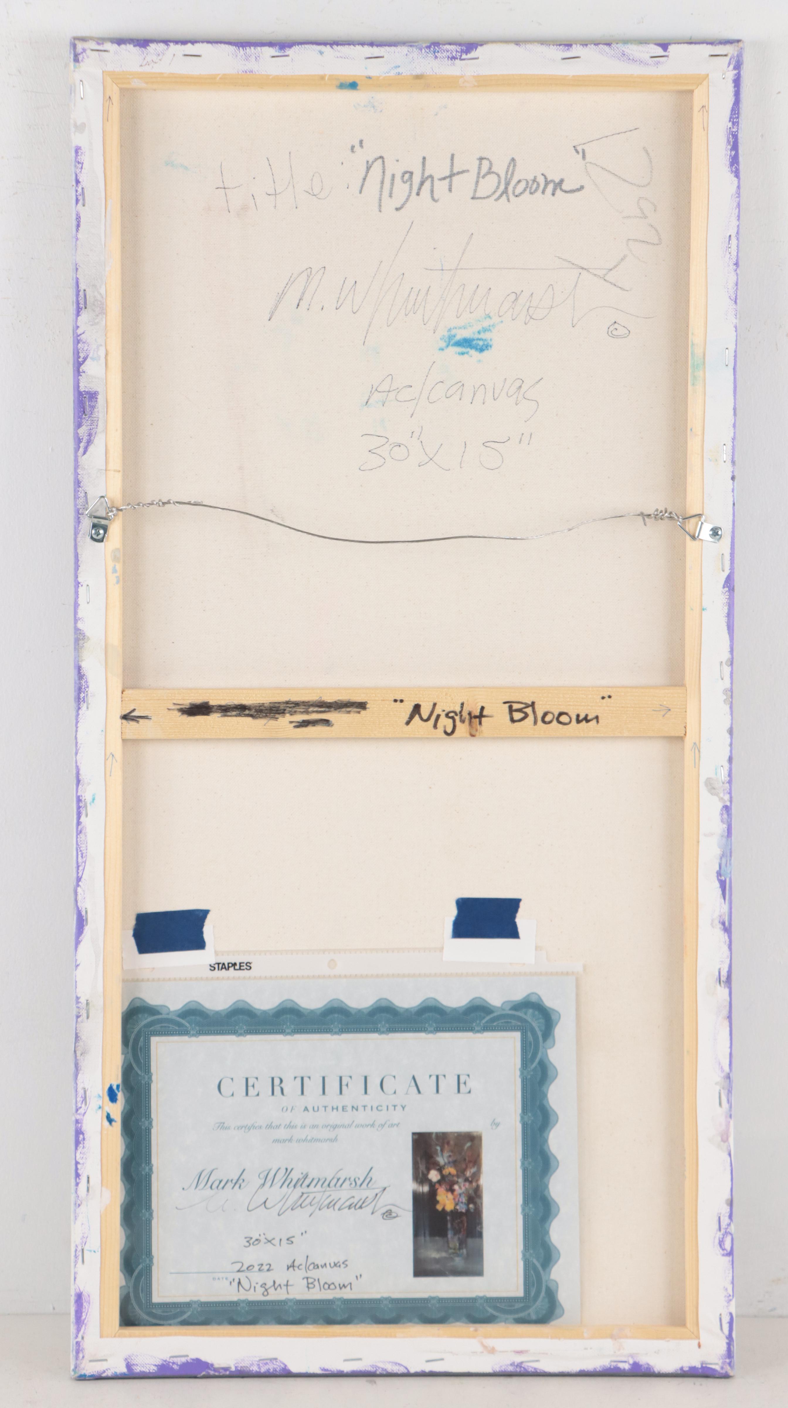 Mark Whitmarsh Acrylic Painting "Night Bloom," 2022