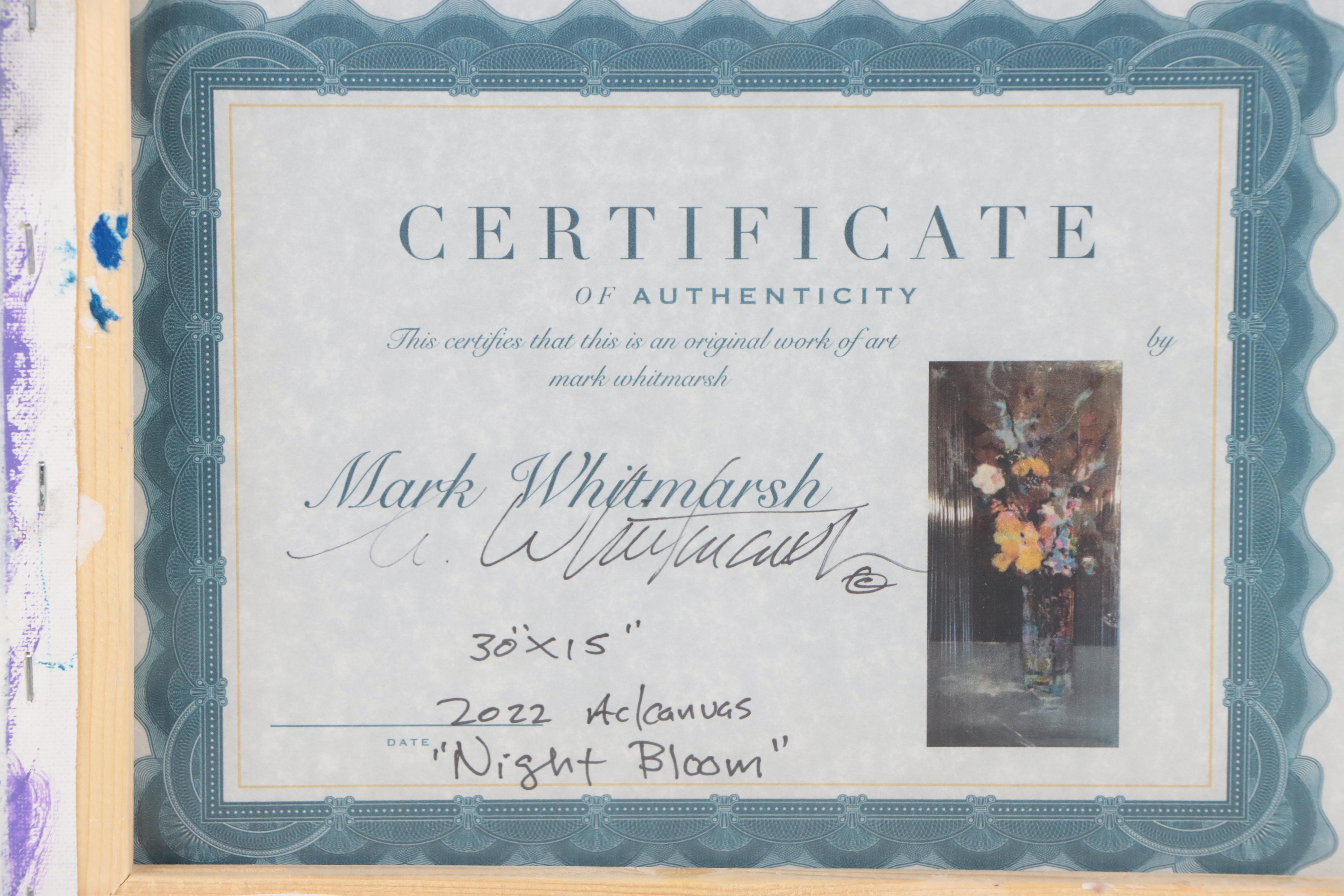 Mark Whitmarsh Acrylic Painting "Night Bloom," 2022