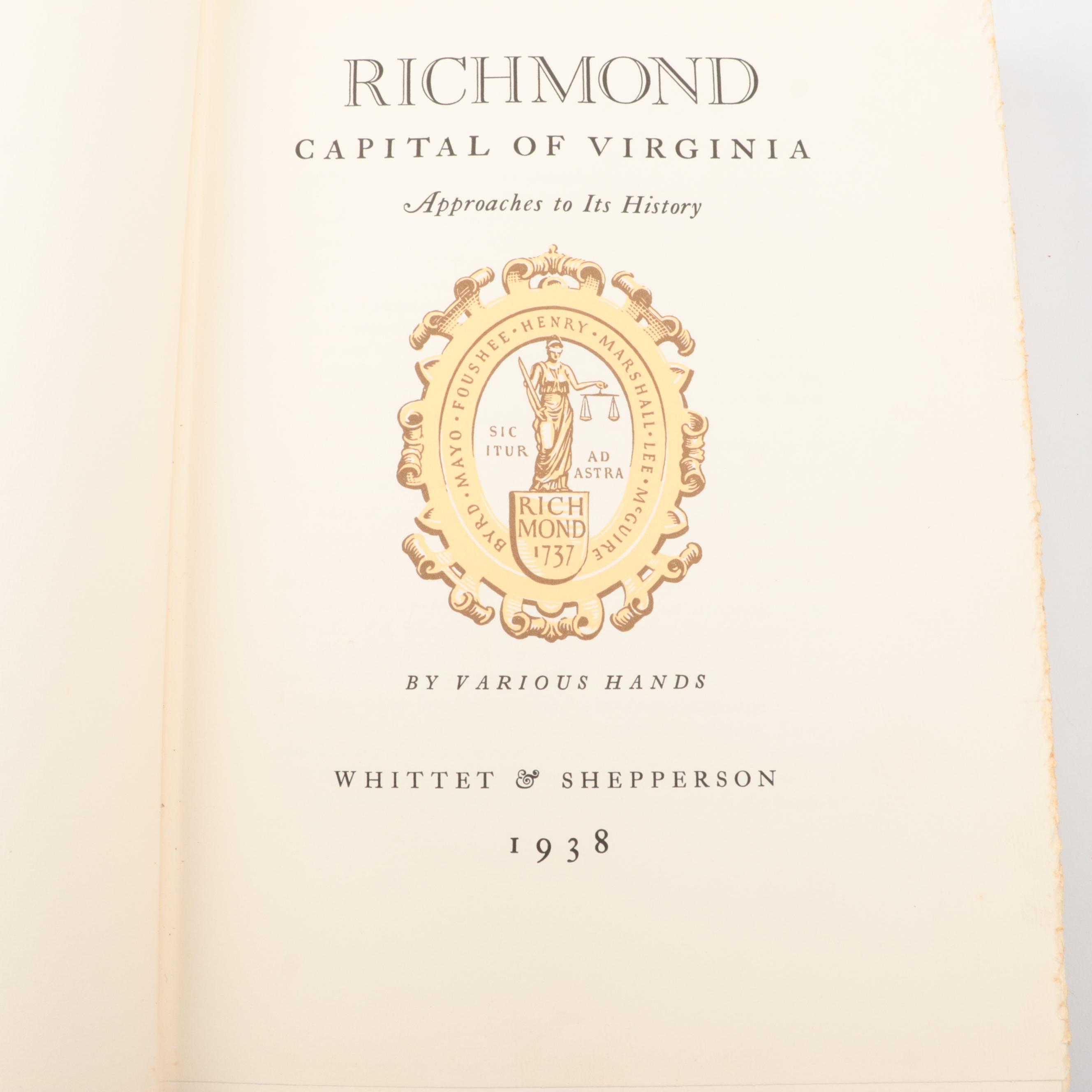 Limited Edition "Richmond, Capital of Virginia" and More Nonfiction Books