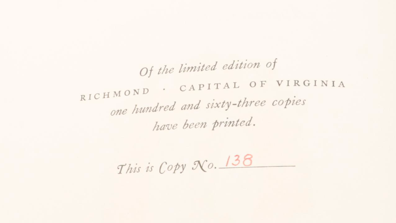 Limited Edition "Richmond, Capital of Virginia" and More Nonfiction Books
