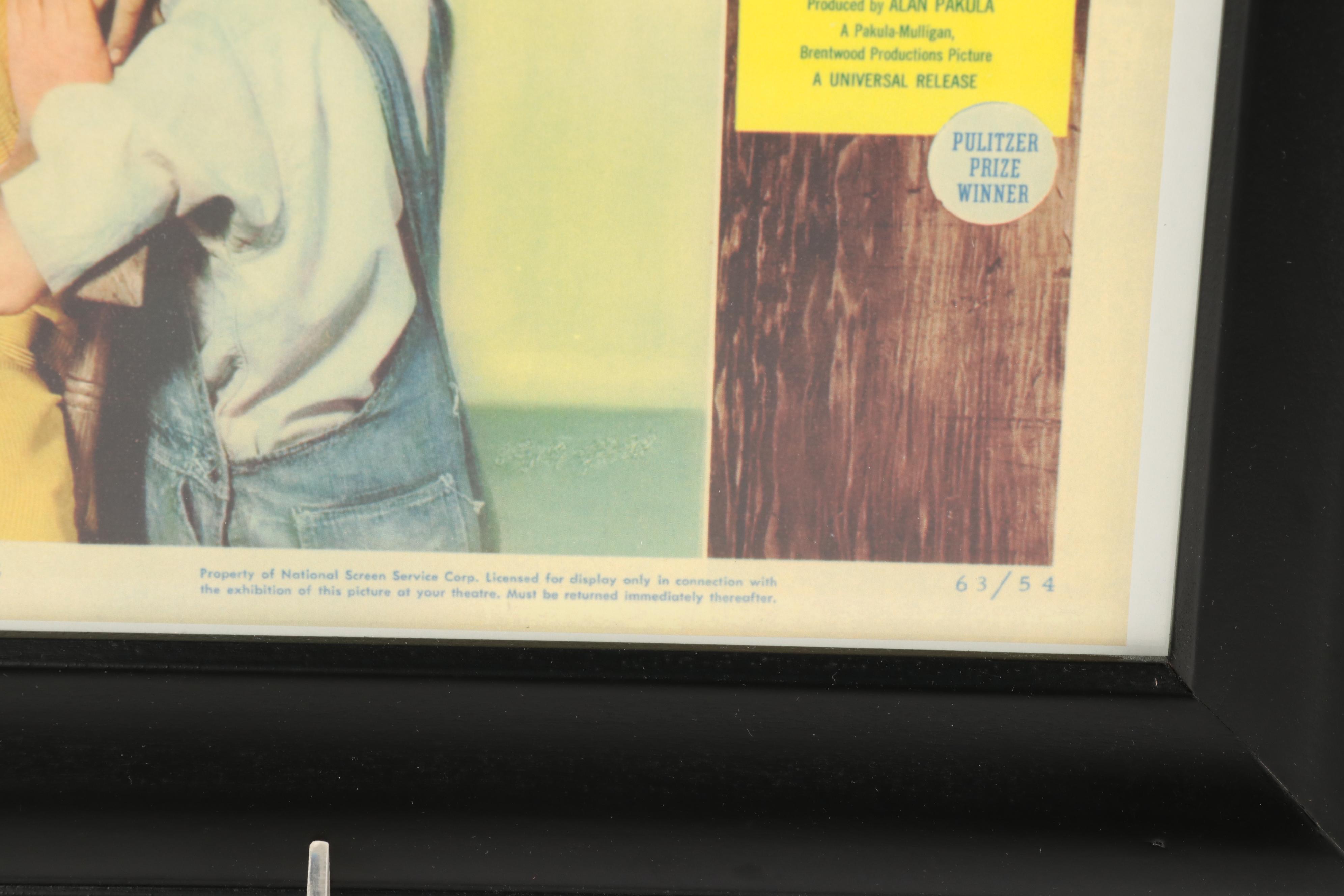 Framed "To Kill A Mocking Bird" Lobby Cards with Other Film Memorabilia