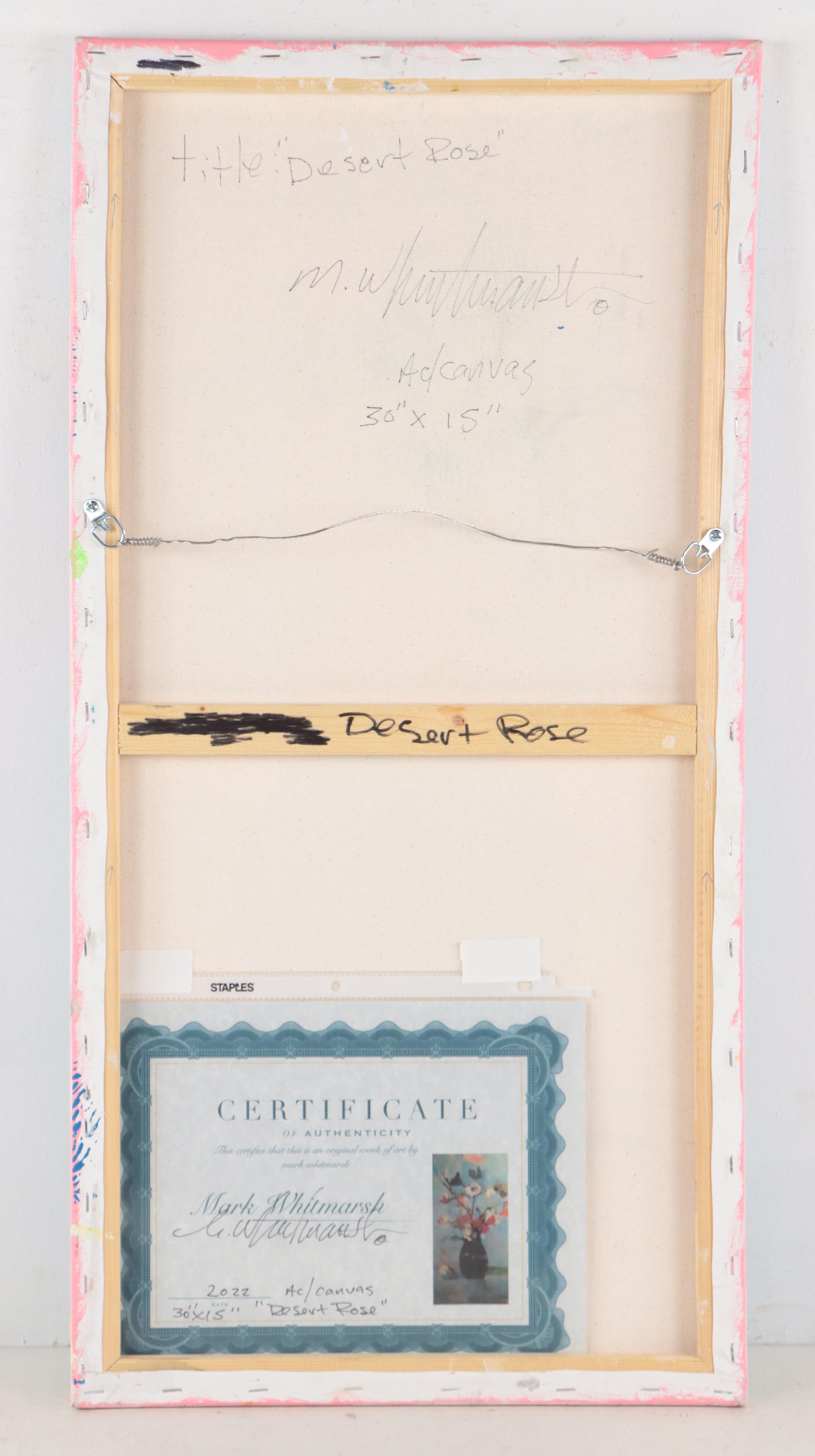 Mark Whitmarsh Acrylic Painting "Desert Rose," 2022