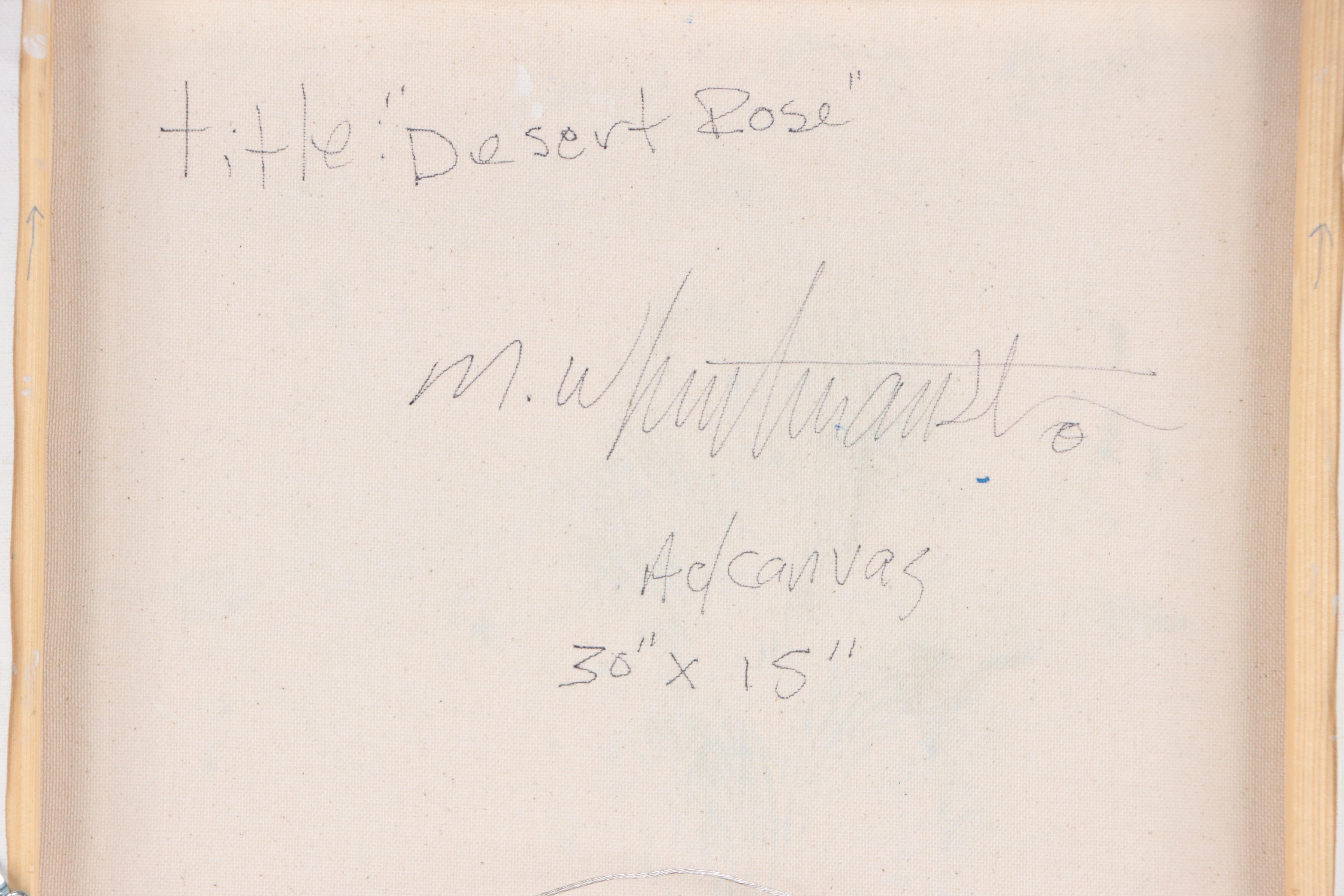 Mark Whitmarsh Acrylic Painting "Desert Rose," 2022