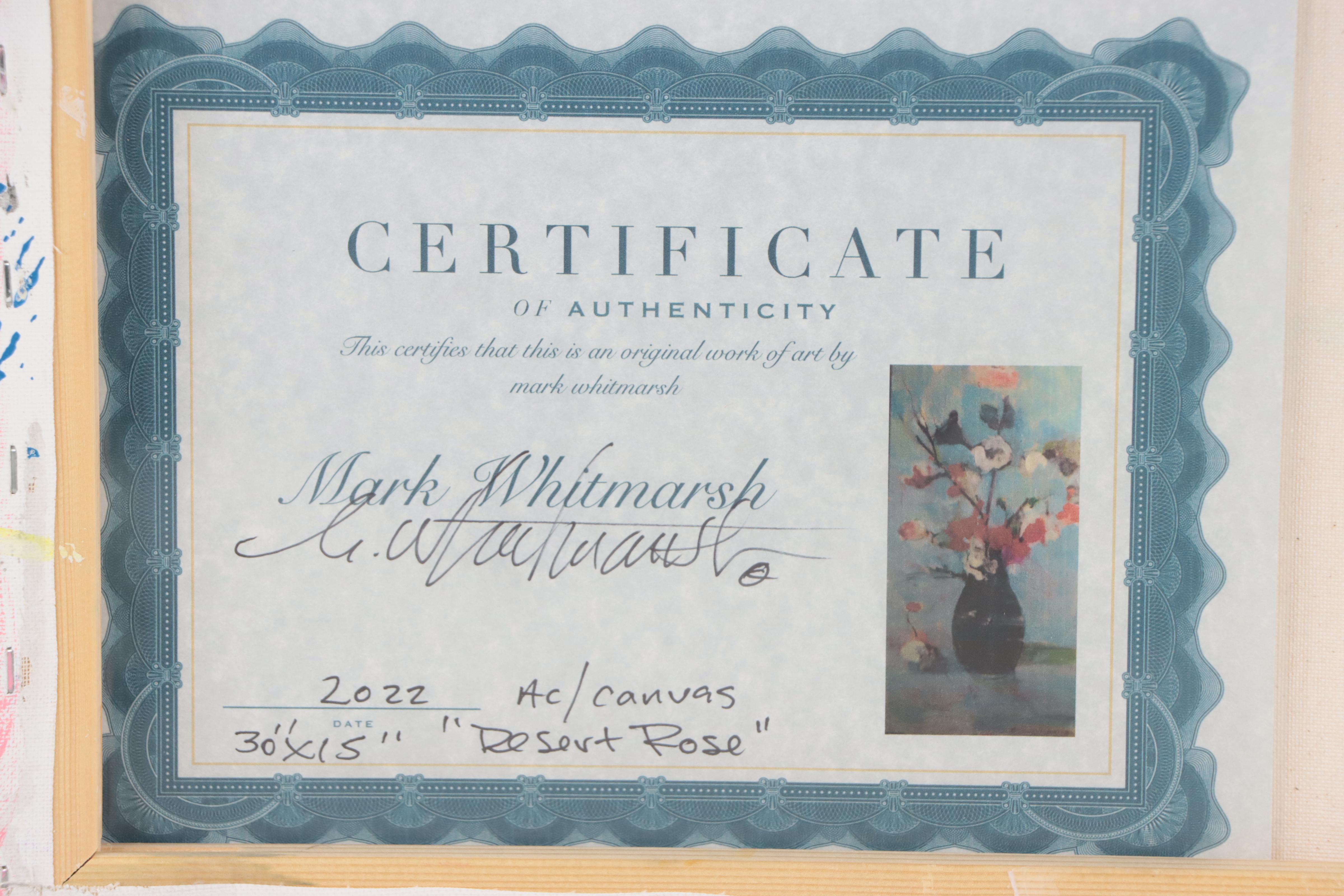 Mark Whitmarsh Acrylic Painting "Desert Rose," 2022