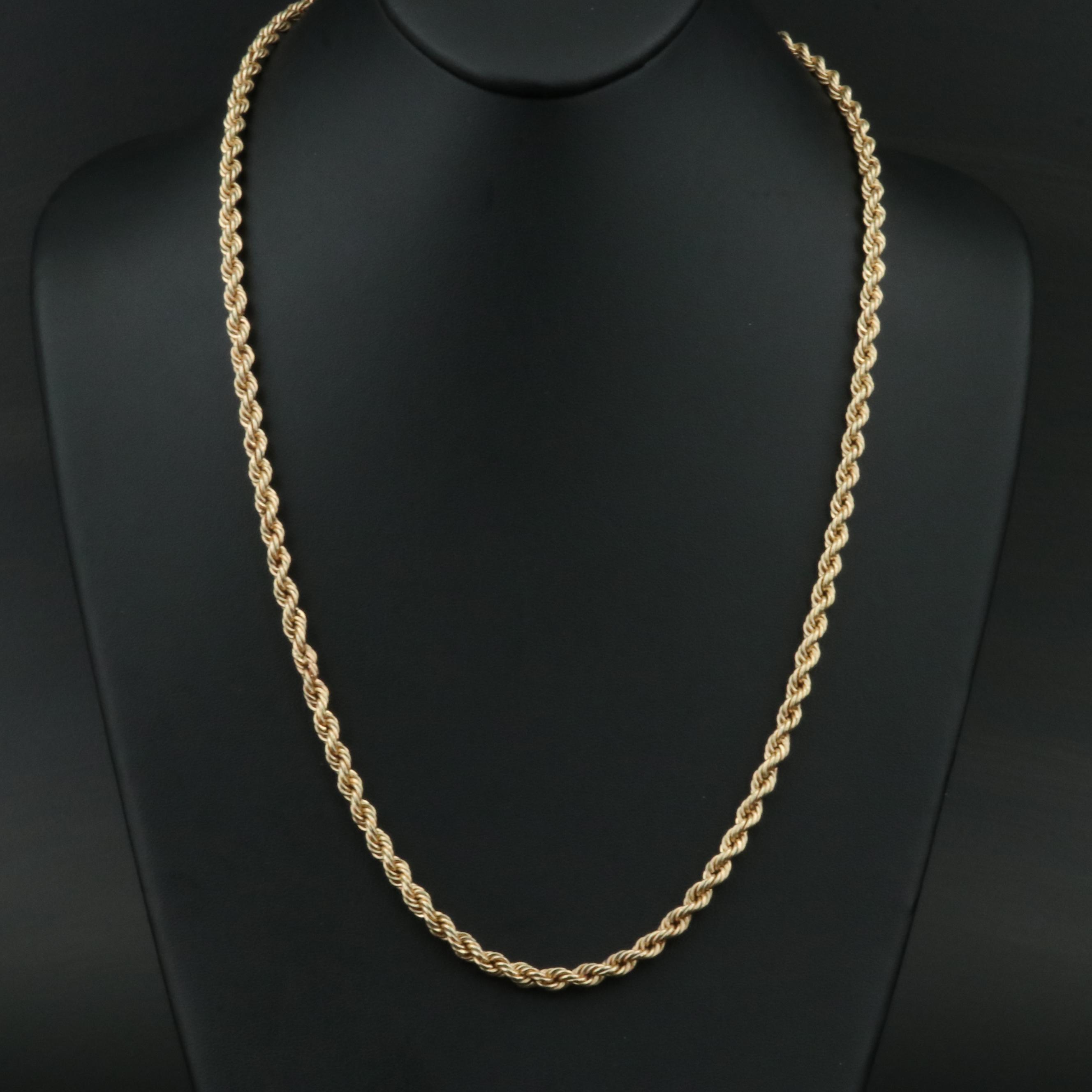 14K Rope Chain Necklace