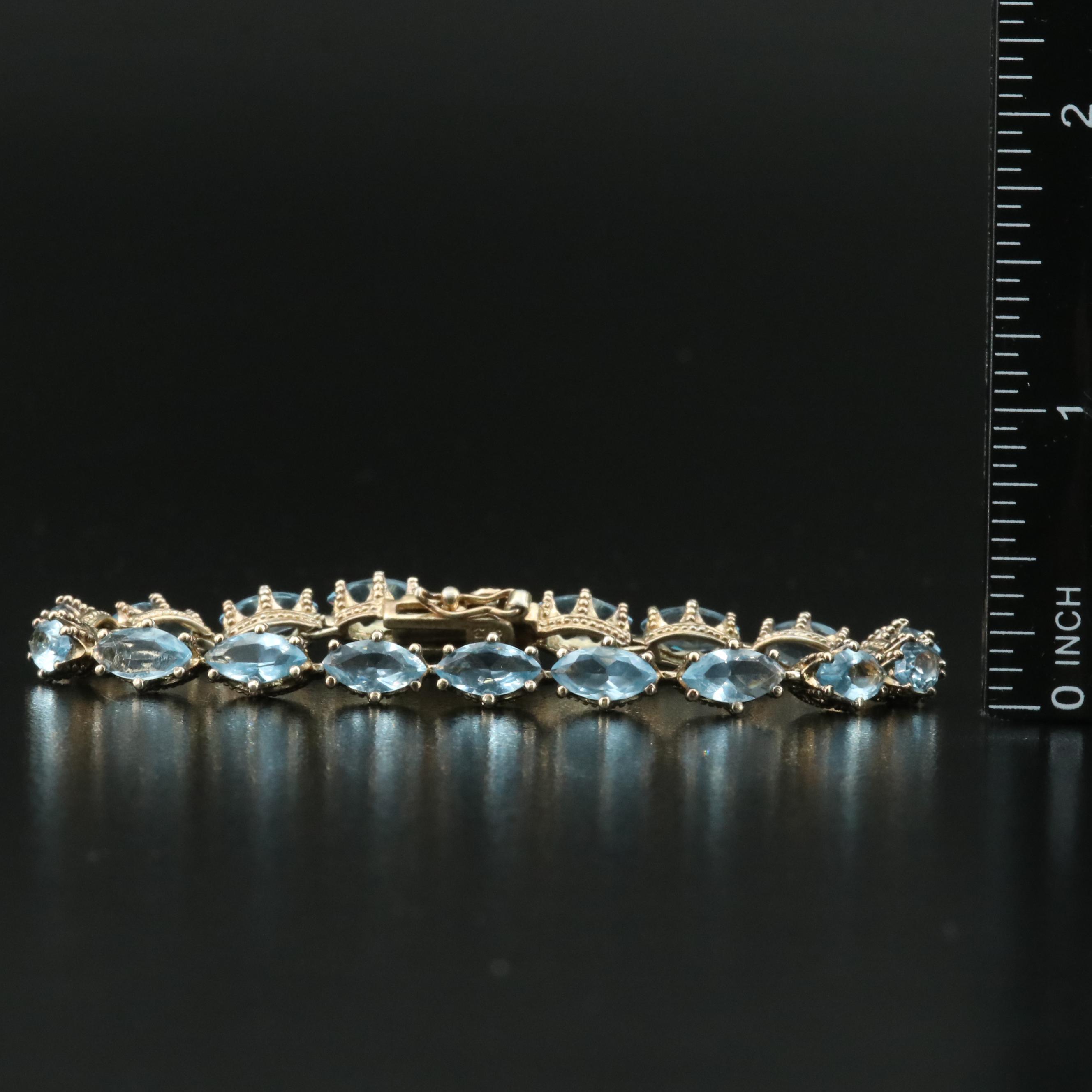 Sterling Glass Bracelet