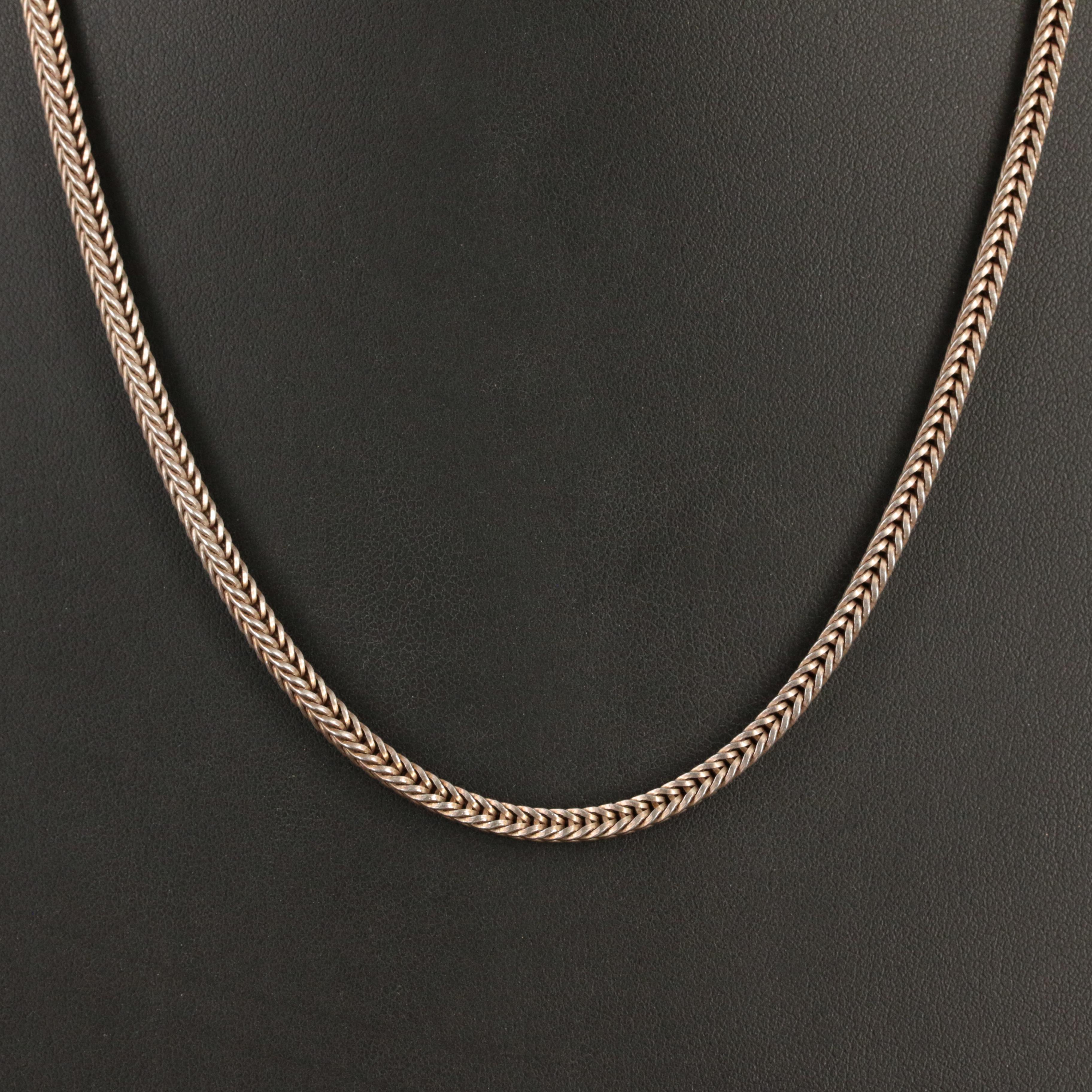 Sterling Foxtail Chain Necklace