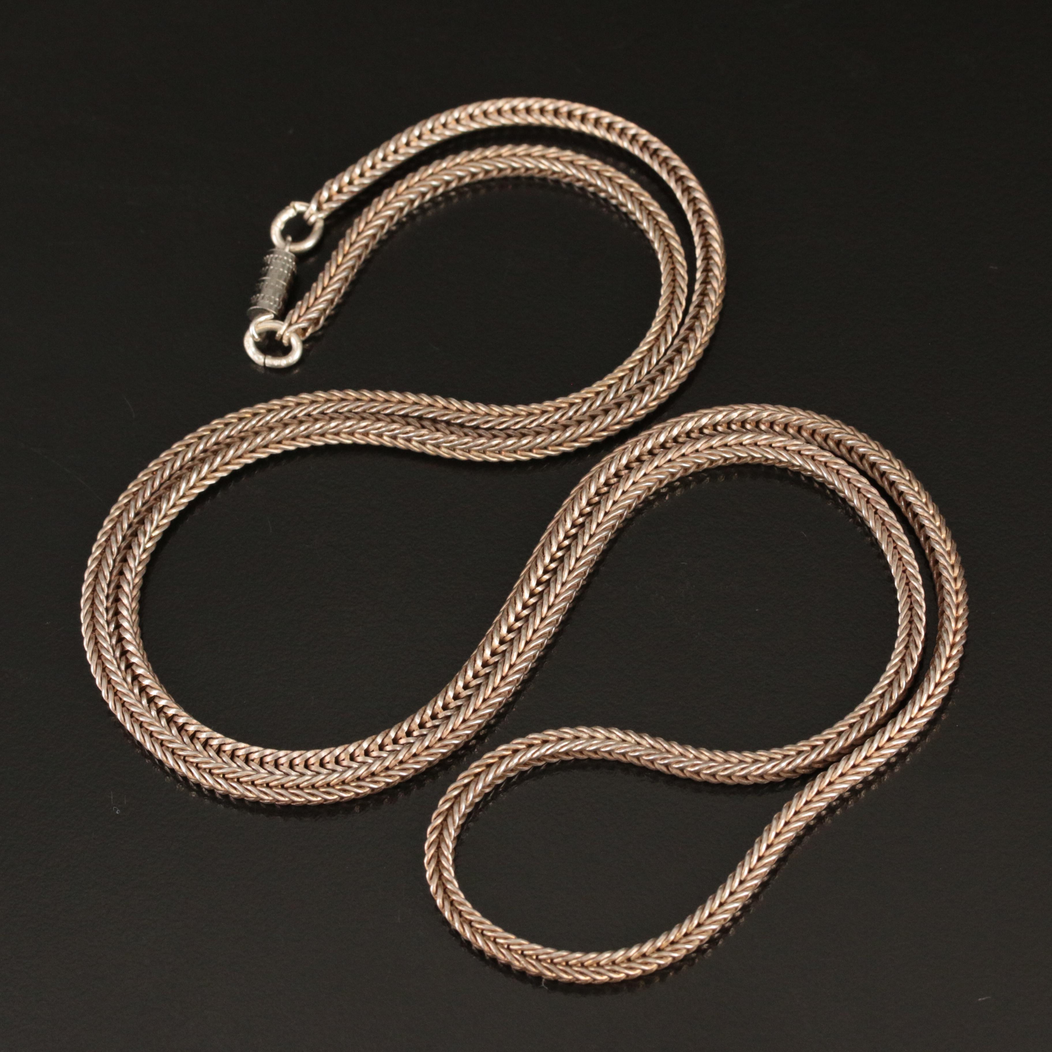 Sterling Foxtail Chain Necklace