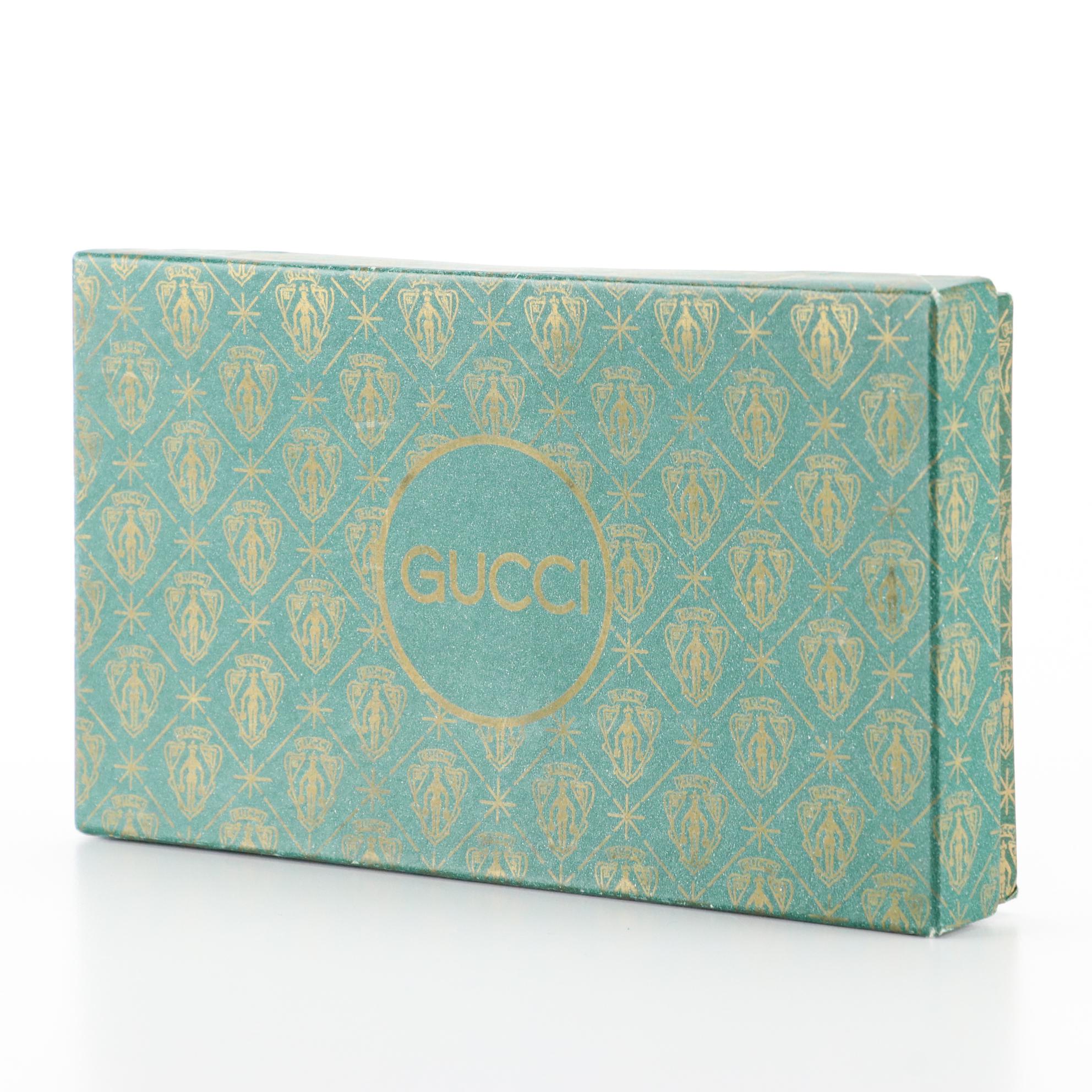 Gucci Billfold Wallet with Photo/Card Holder in GG Coated Canvas and Leather