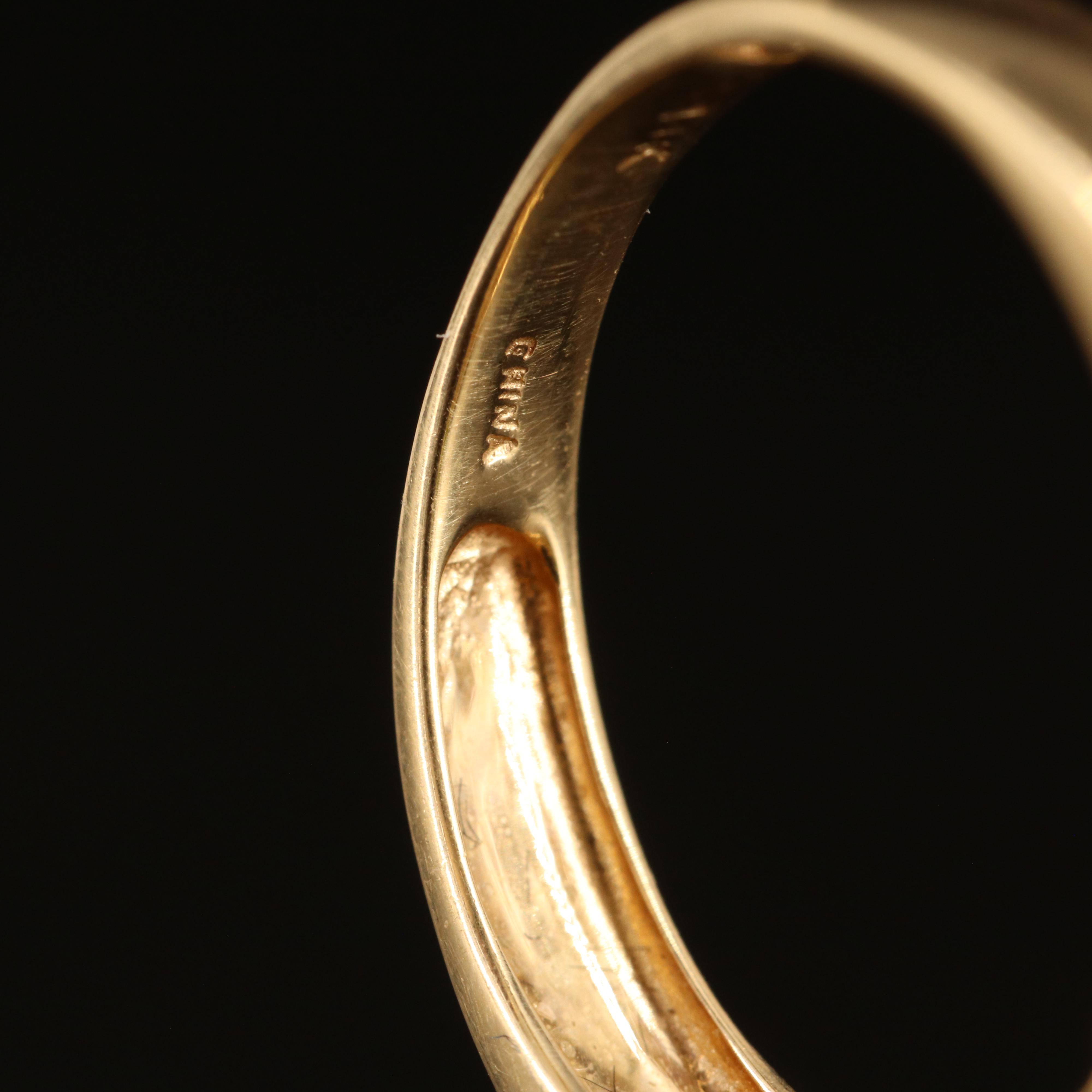 14K Diopside and Diamond Ring