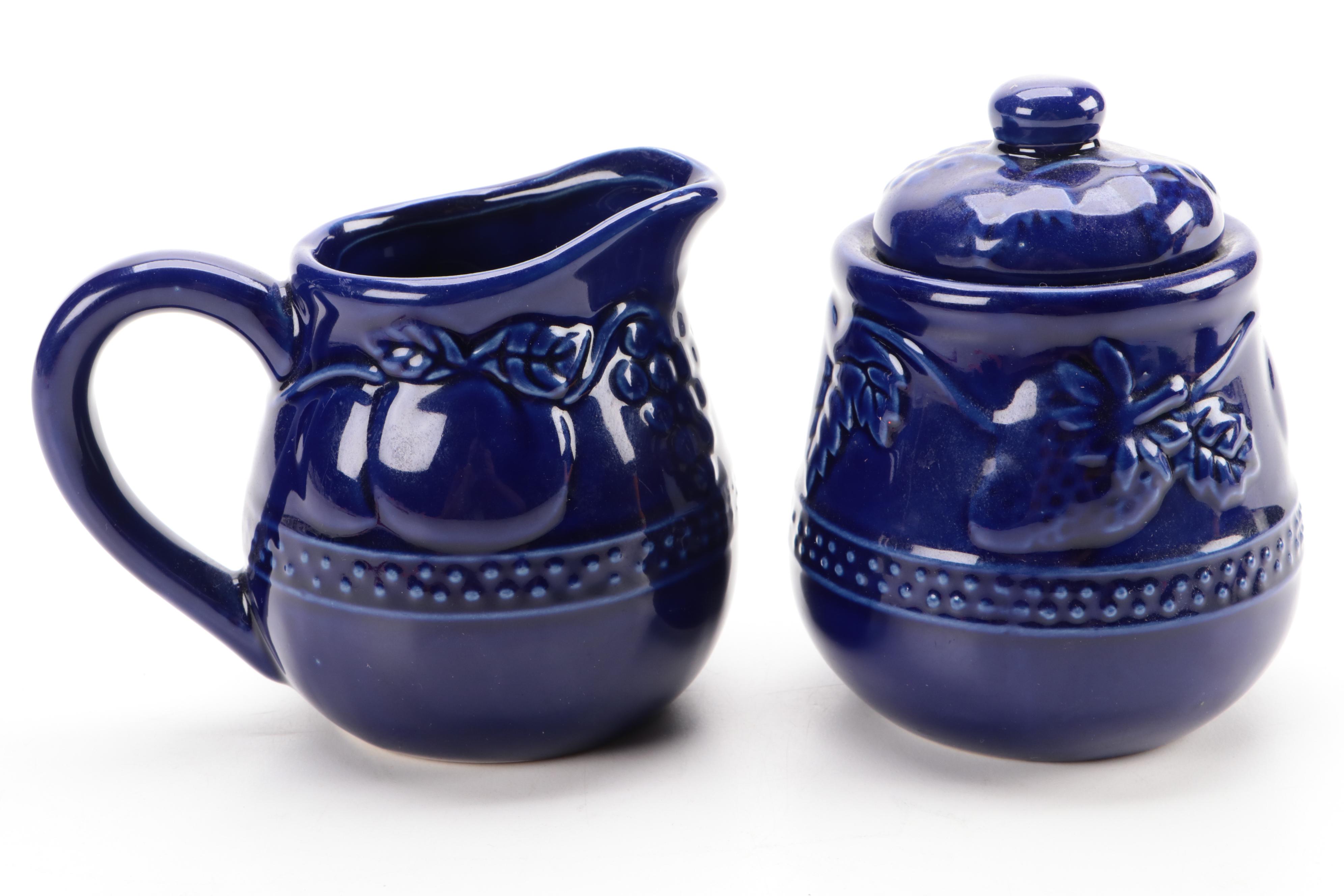 Blue Onion Porcelain Spice Jars and Table Accessories with Blue Ceramic Ware
