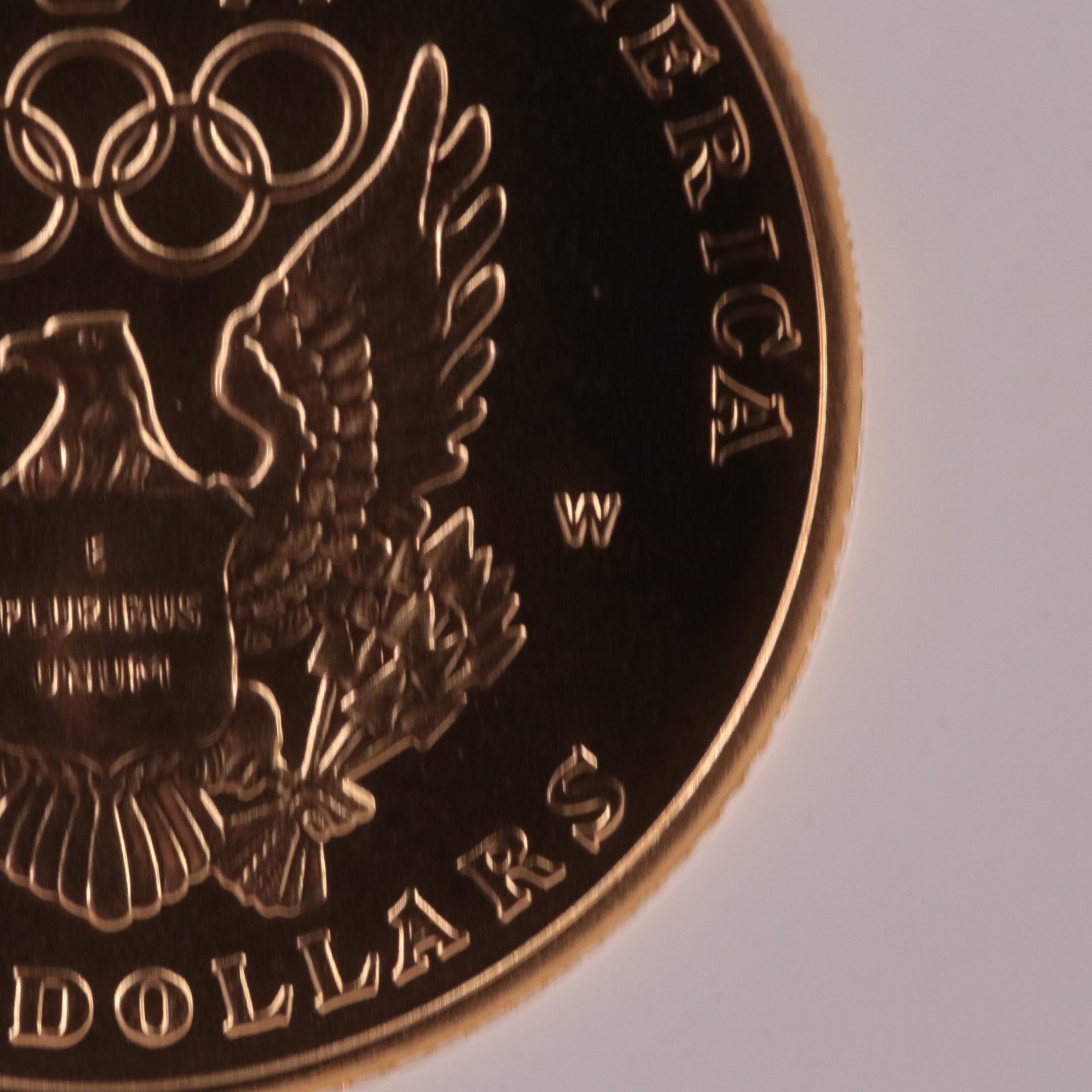 NGC Graded MS70 1992-W Olympics $5 Gold Commemorative Coin