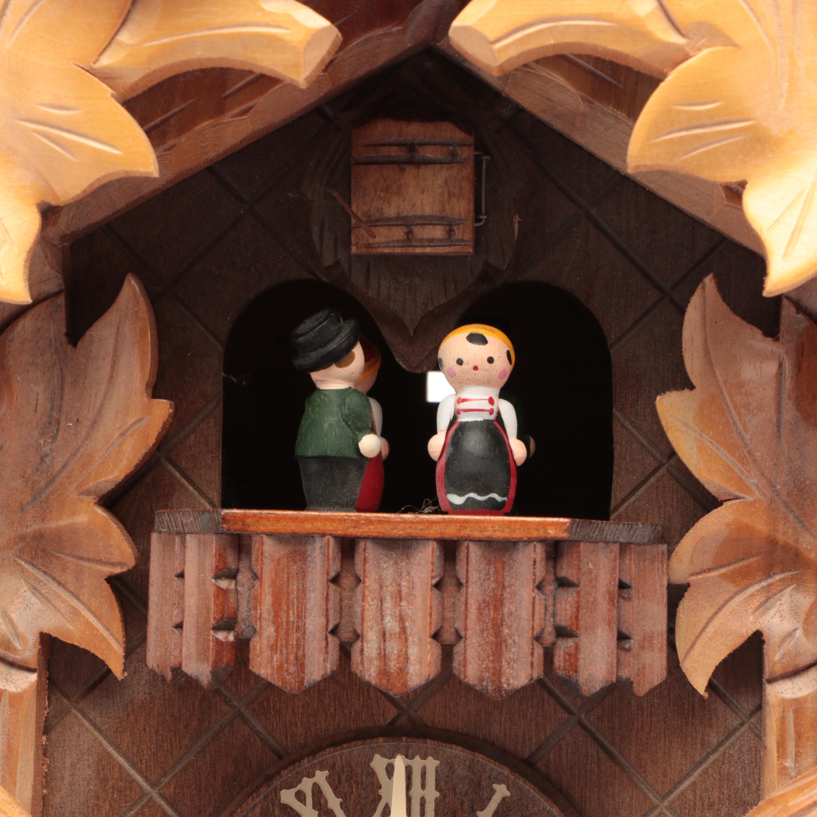 Traditional Style Carved German Musical Cuckoo Clock