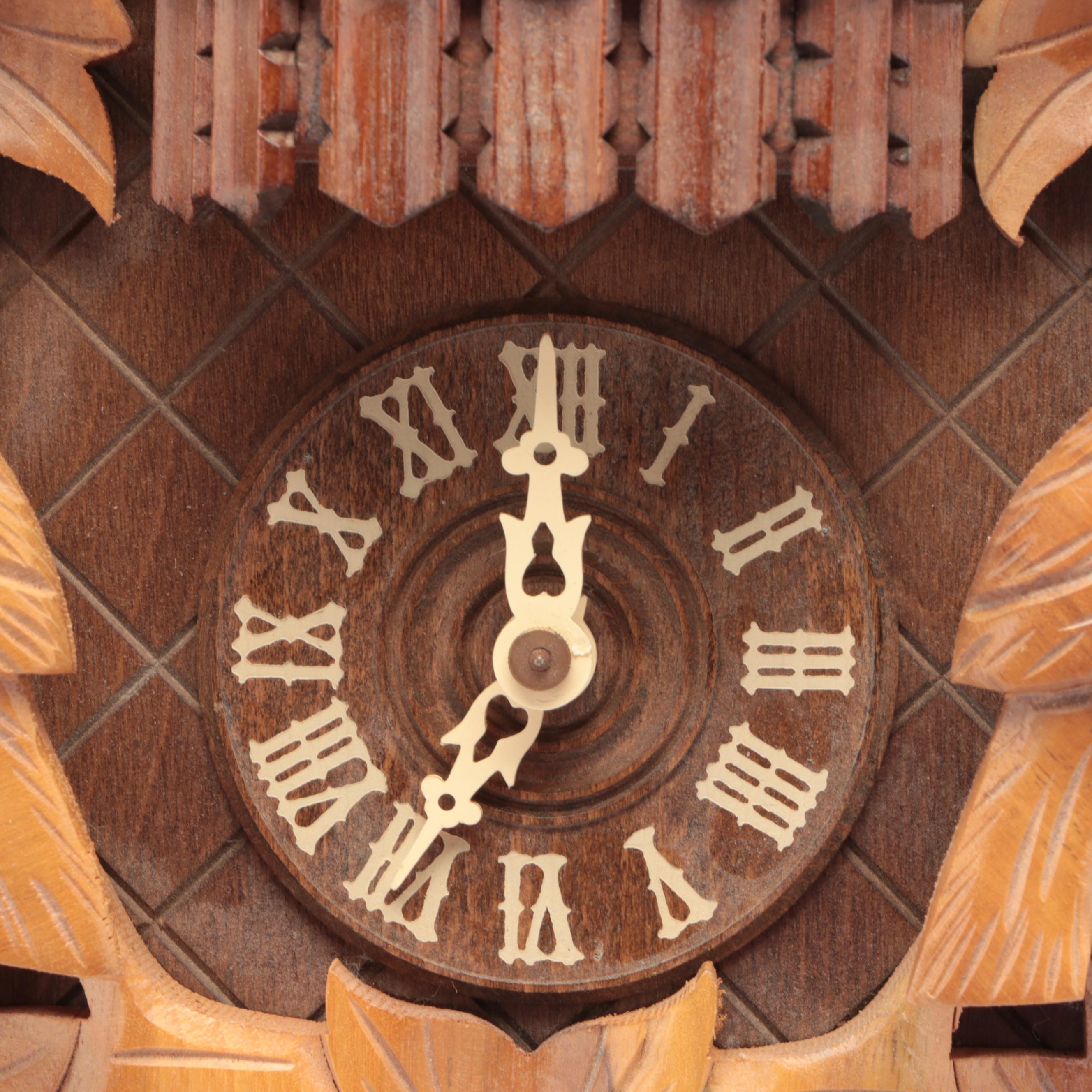 Traditional Style Carved German Musical Cuckoo Clock