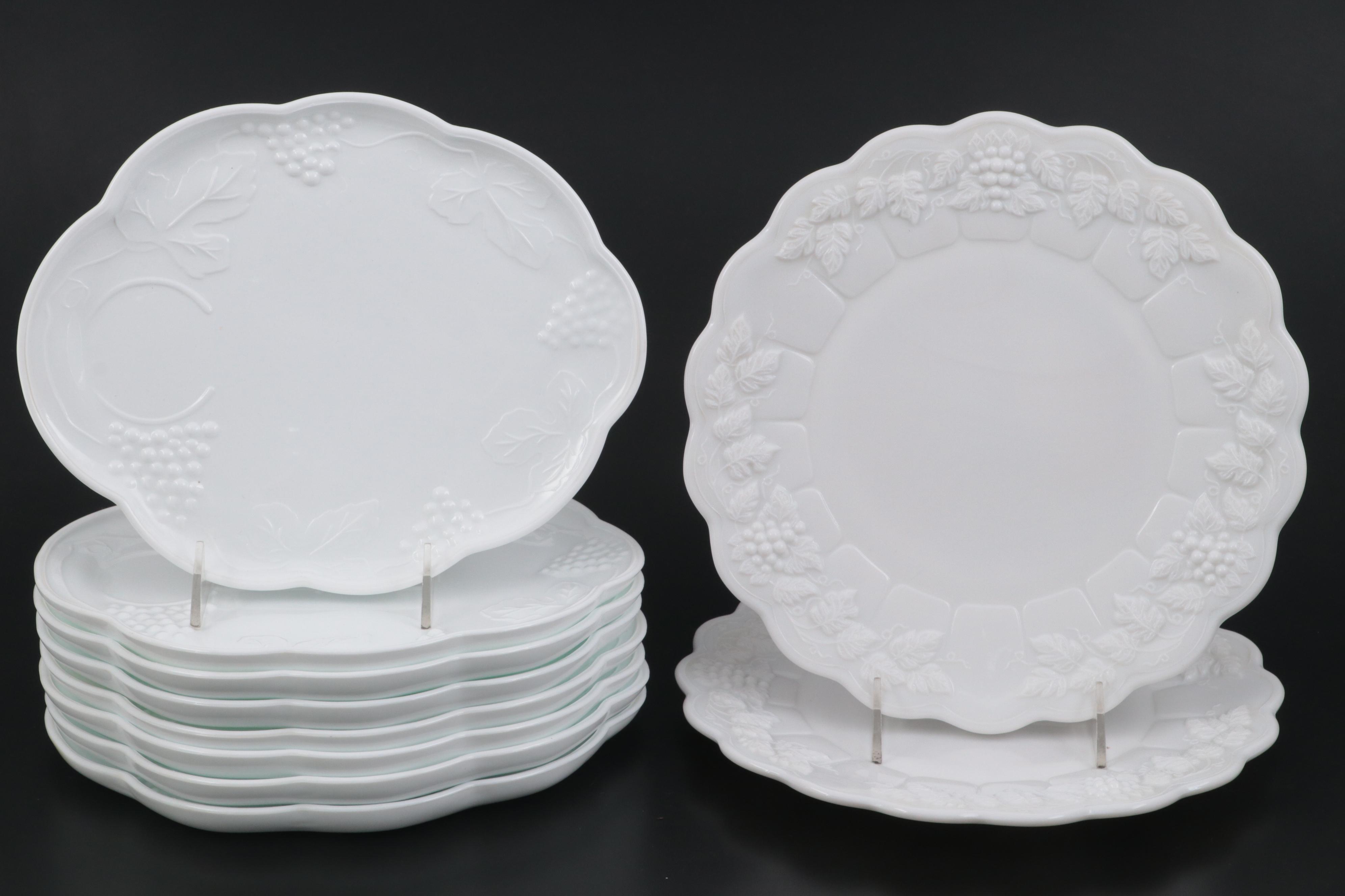 Westmoreland and Other Milk Glass Dinnerware and Serving Accessories