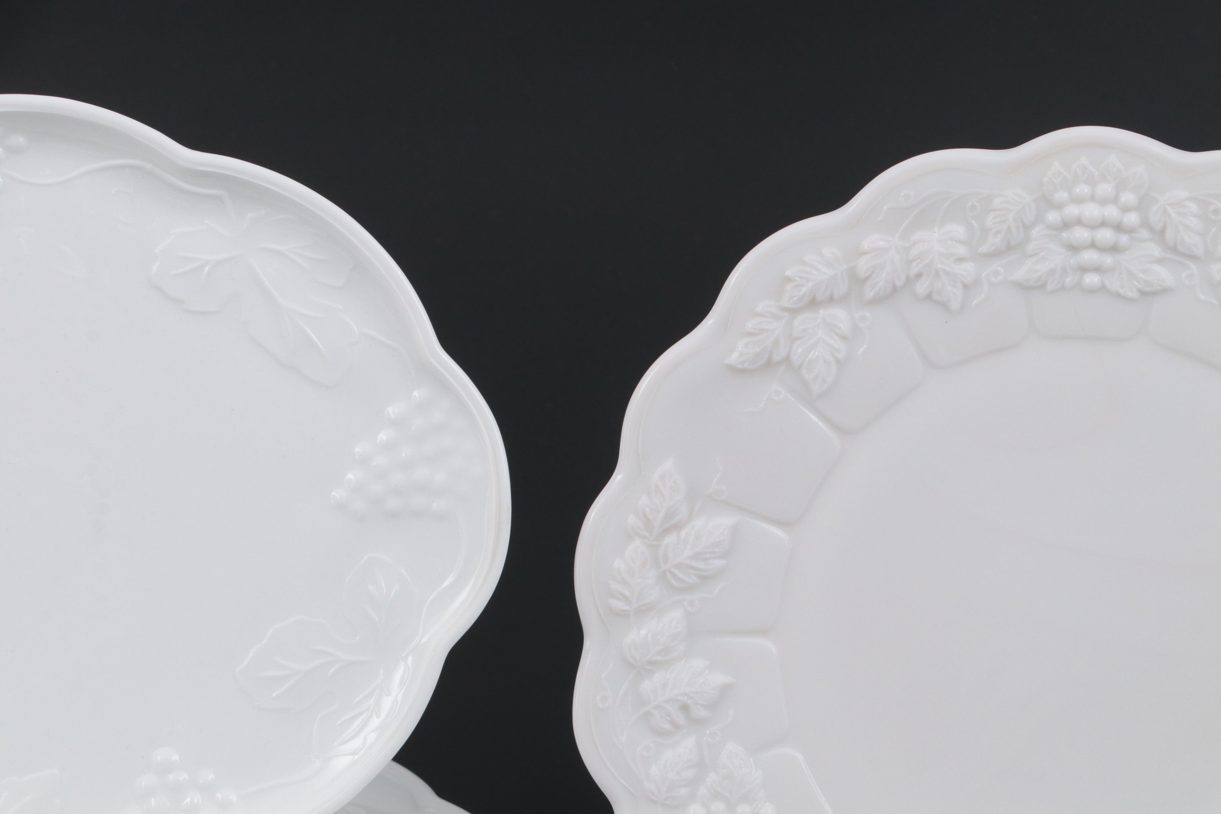 Westmoreland and Other Milk Glass Dinnerware and Serving Accessories