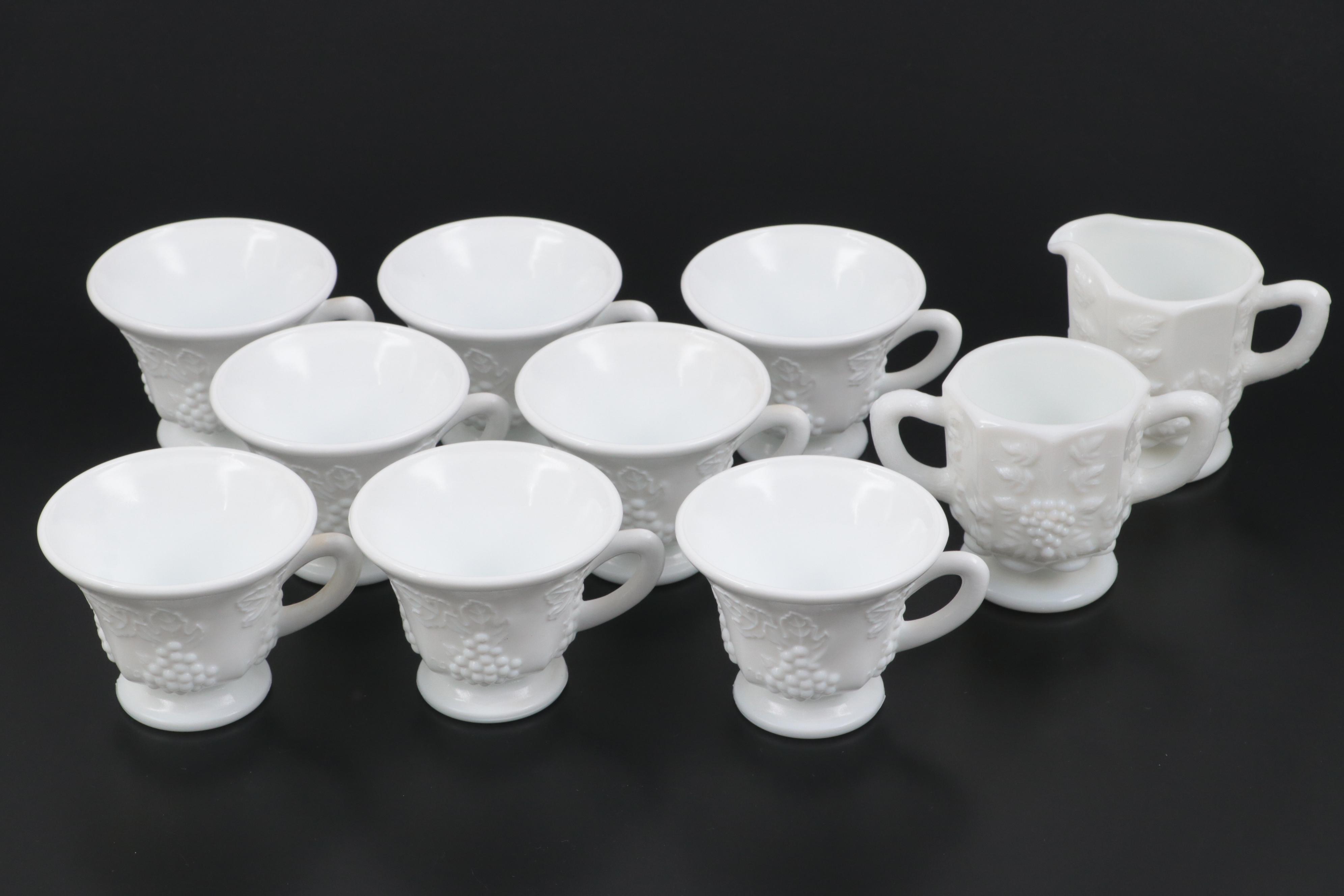 Westmoreland and Other Milk Glass Dinnerware and Serving Accessories