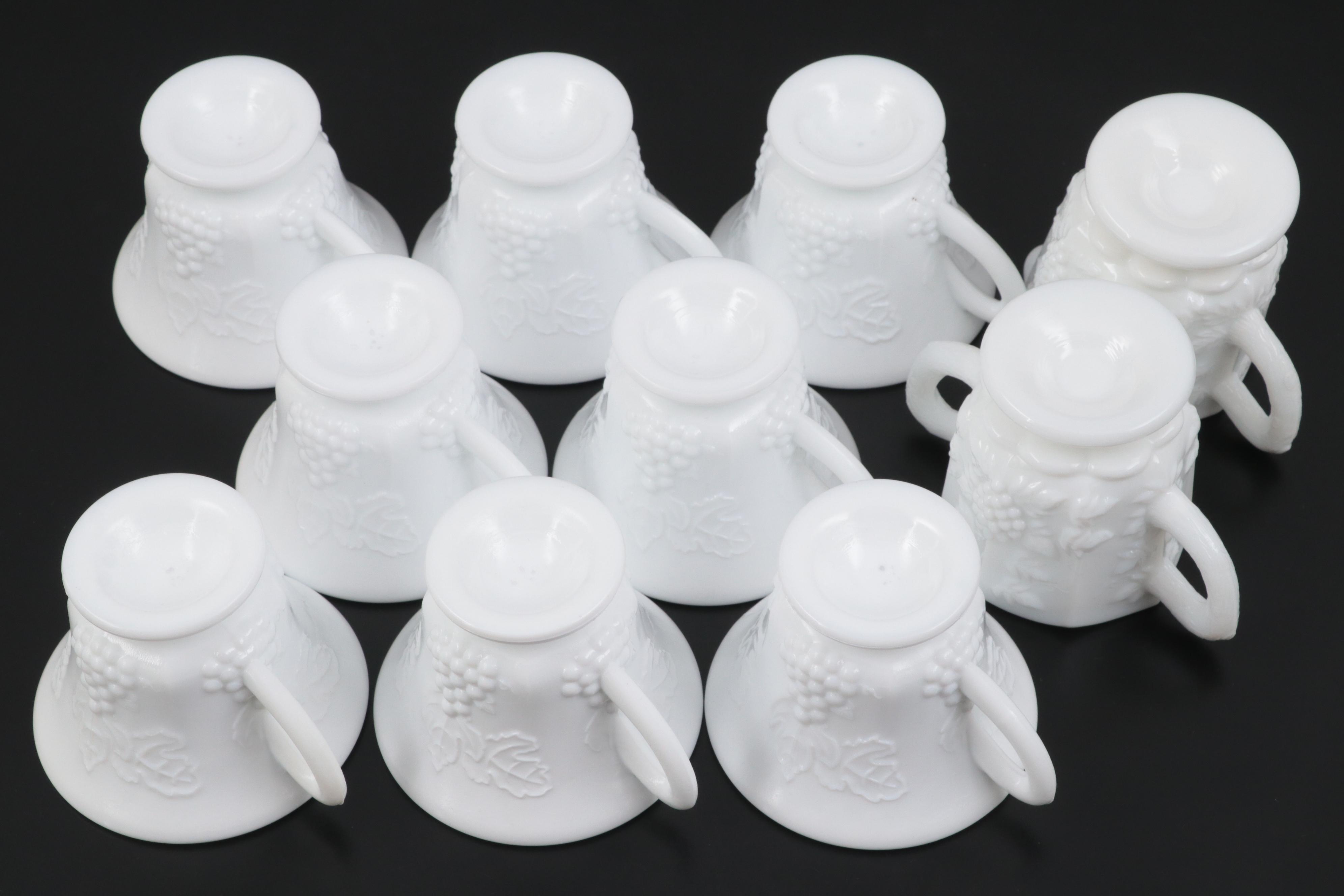 Westmoreland and Other Milk Glass Dinnerware and Serving Accessories