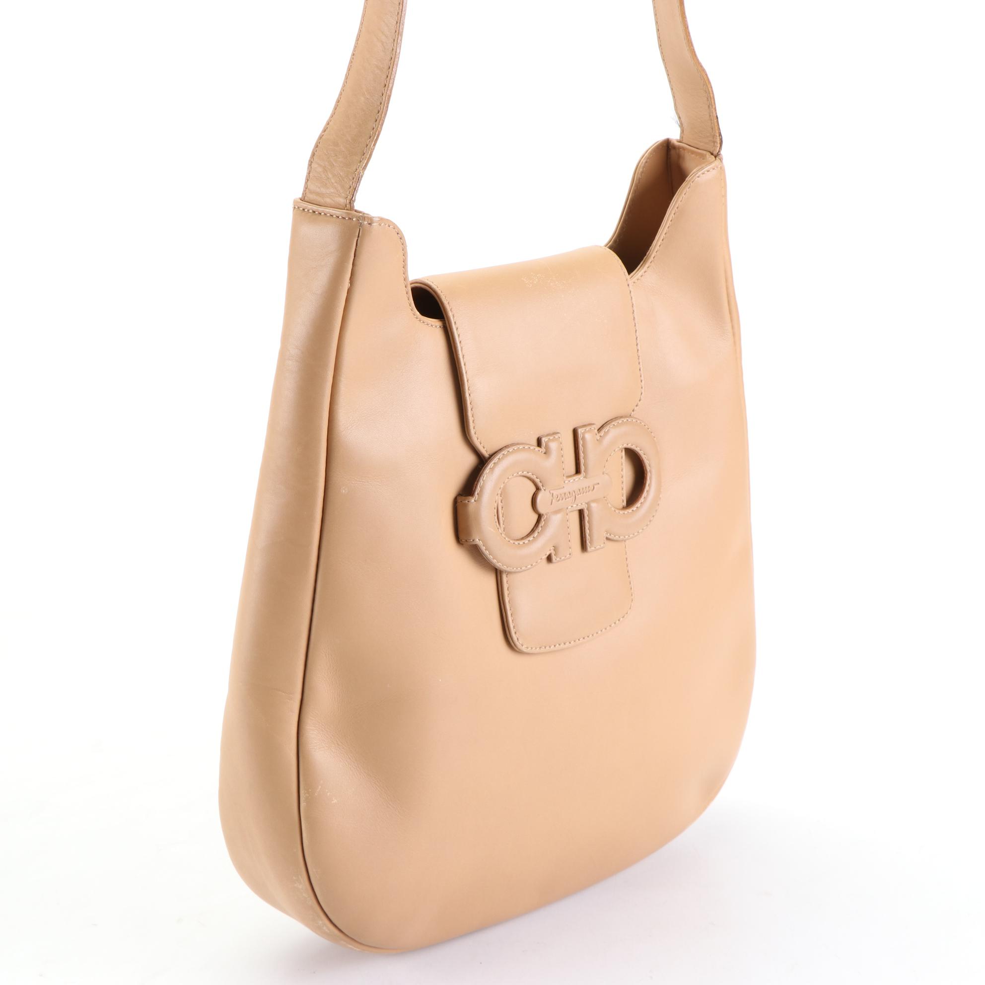 Salvatore Ferragamo Gancini Leather Shoulder Bag