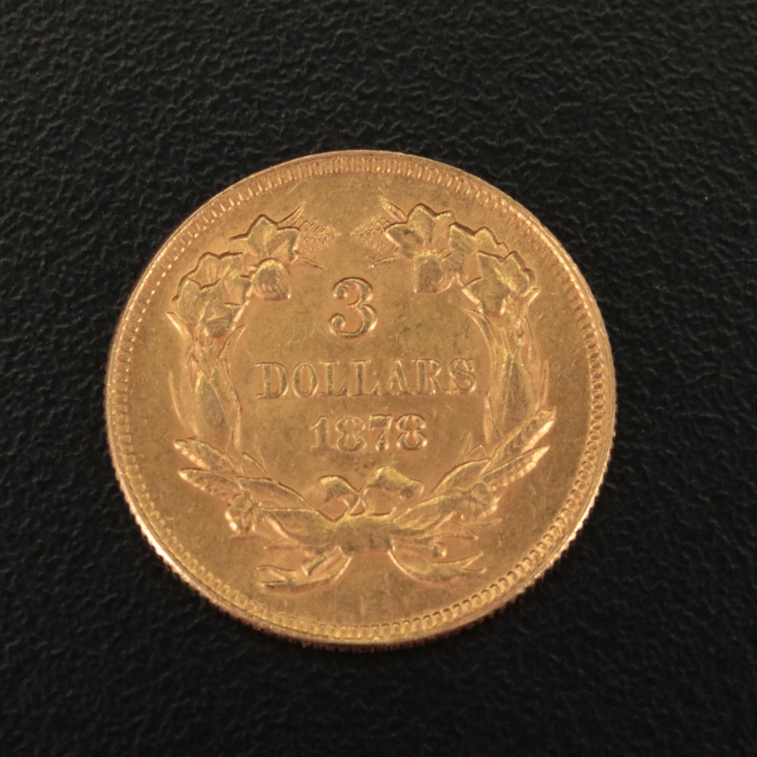 1878 United States Three Dollar Gold Piece