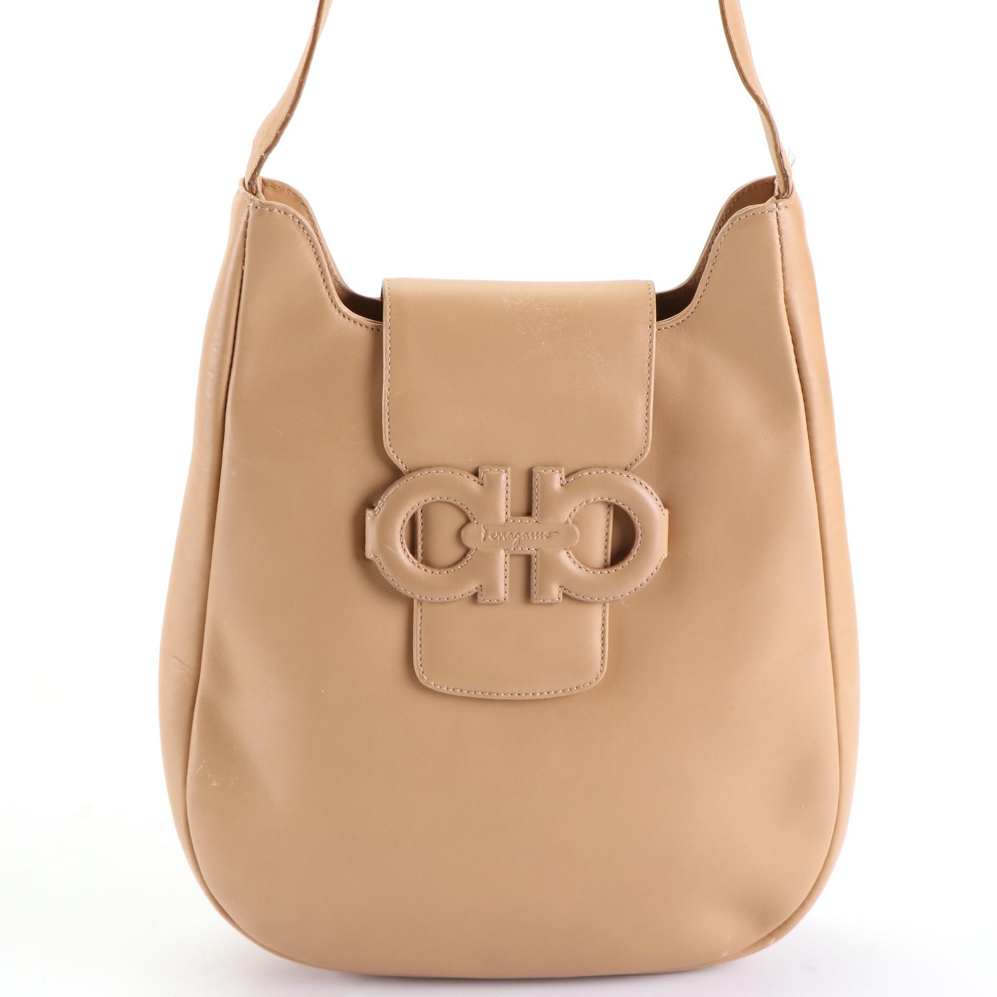 Salvatore Ferragamo Gancini Leather Shoulder Bag