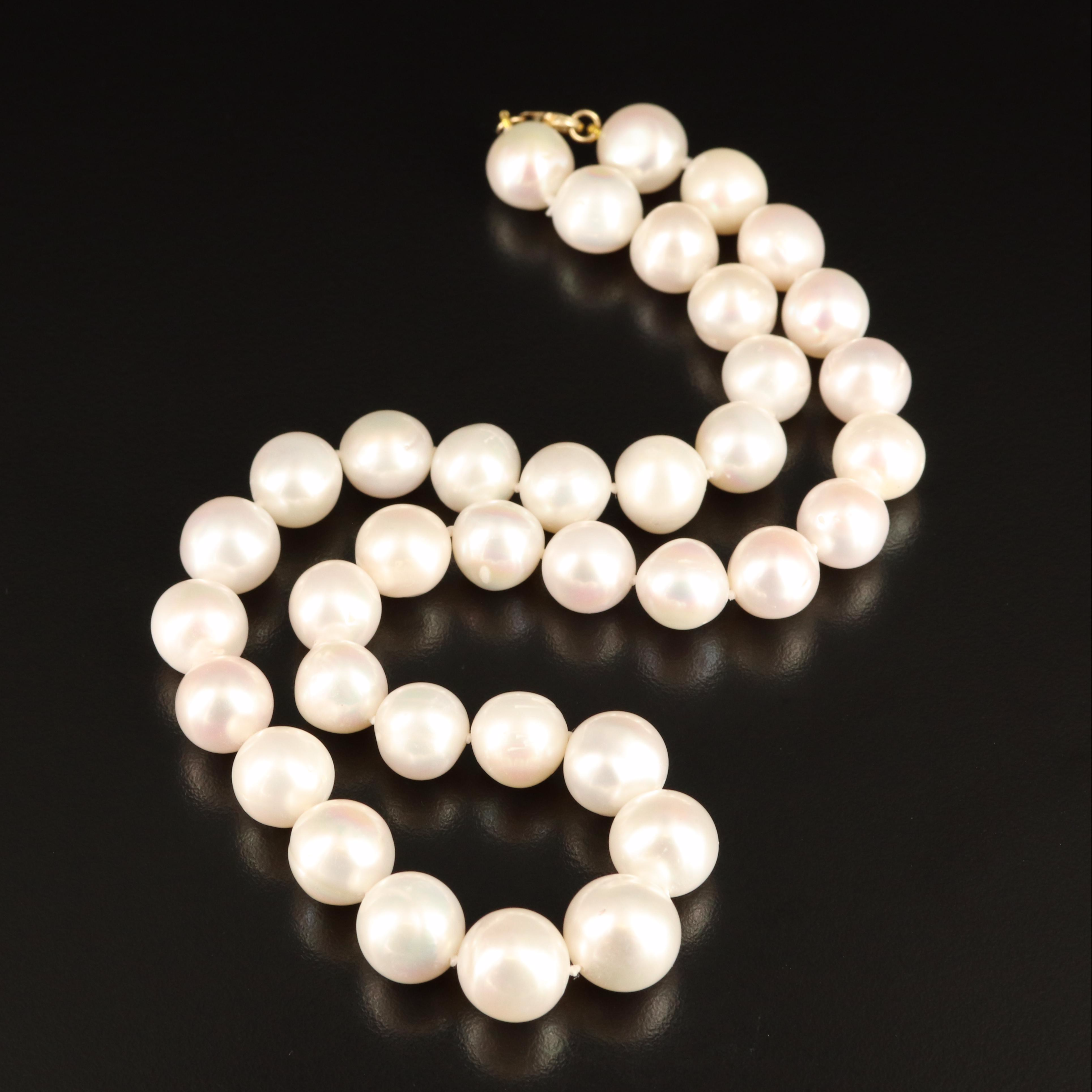 Pearl Necklace with 14K Clasp