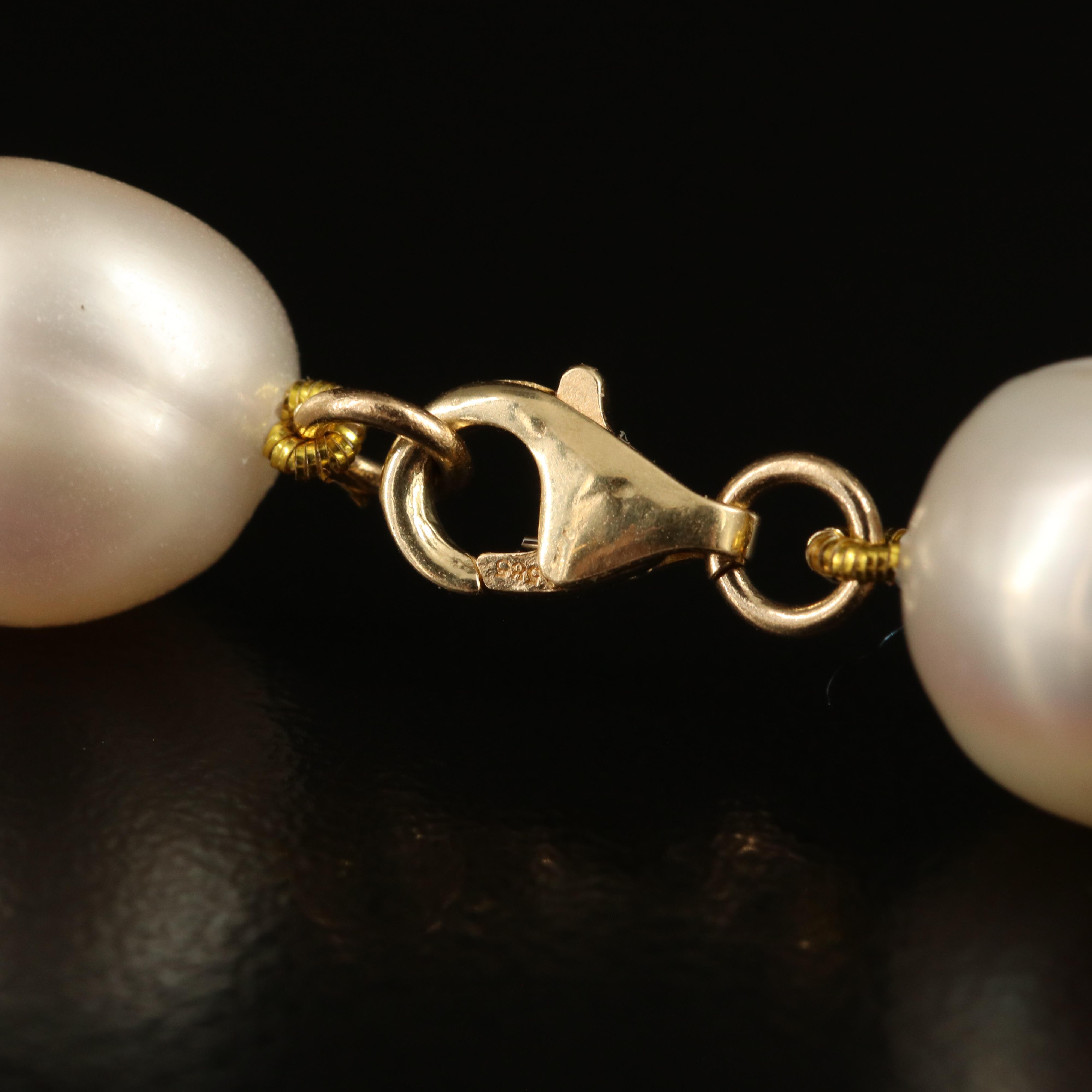 Pearl Necklace with 14K Clasp