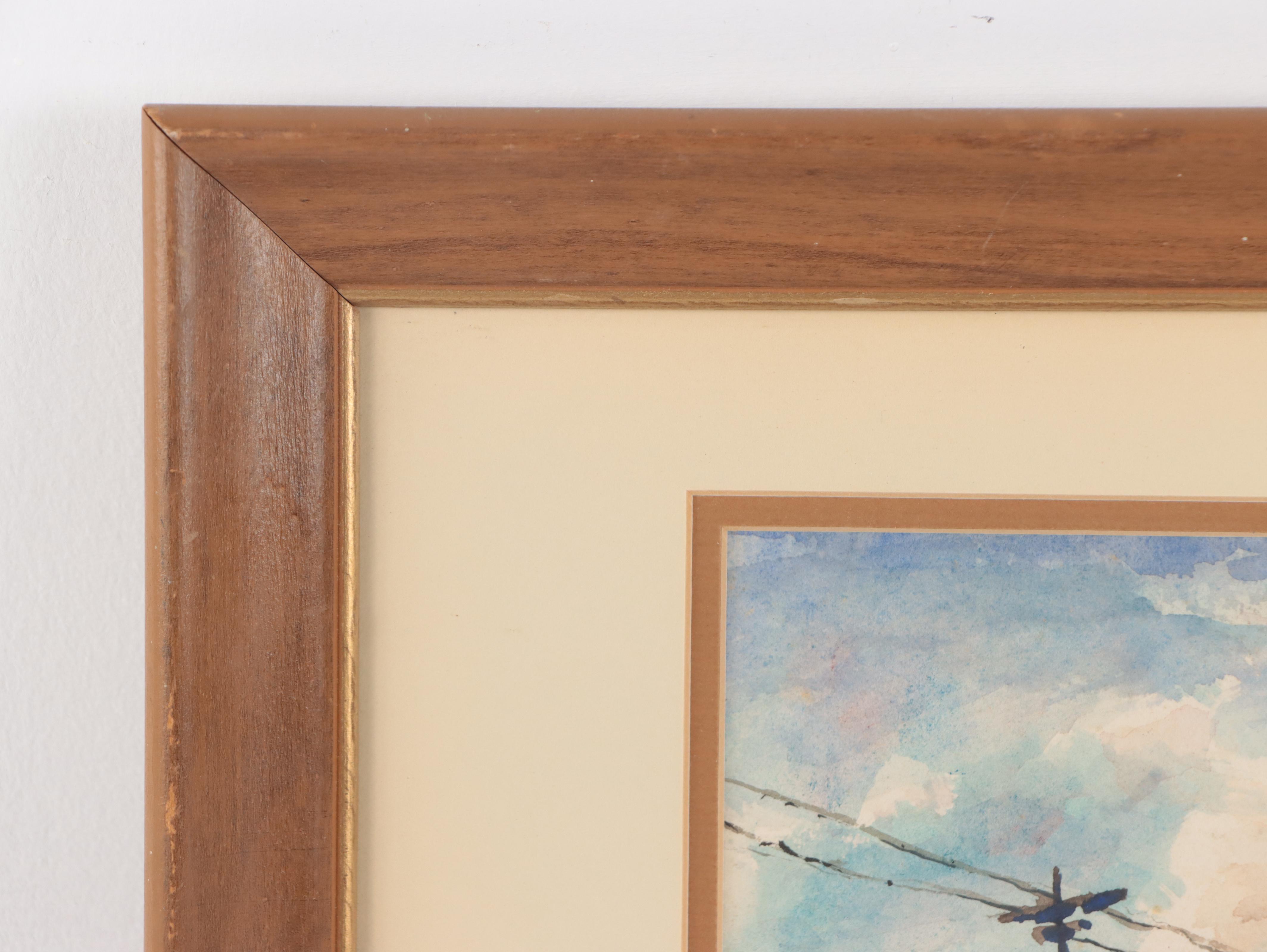 Landscape Watercolor Painting, Late 20th Century