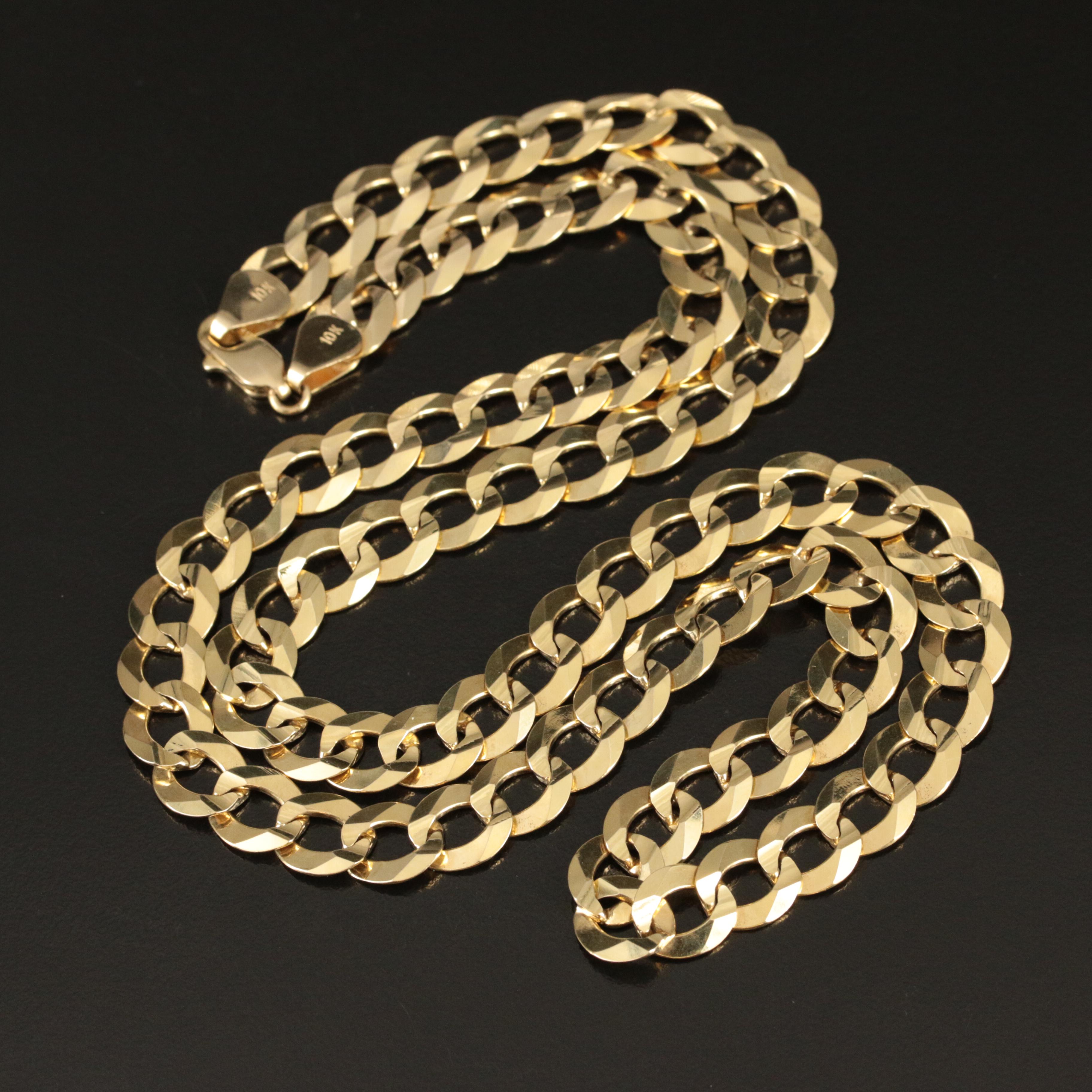 10K Curb Chain Necklace